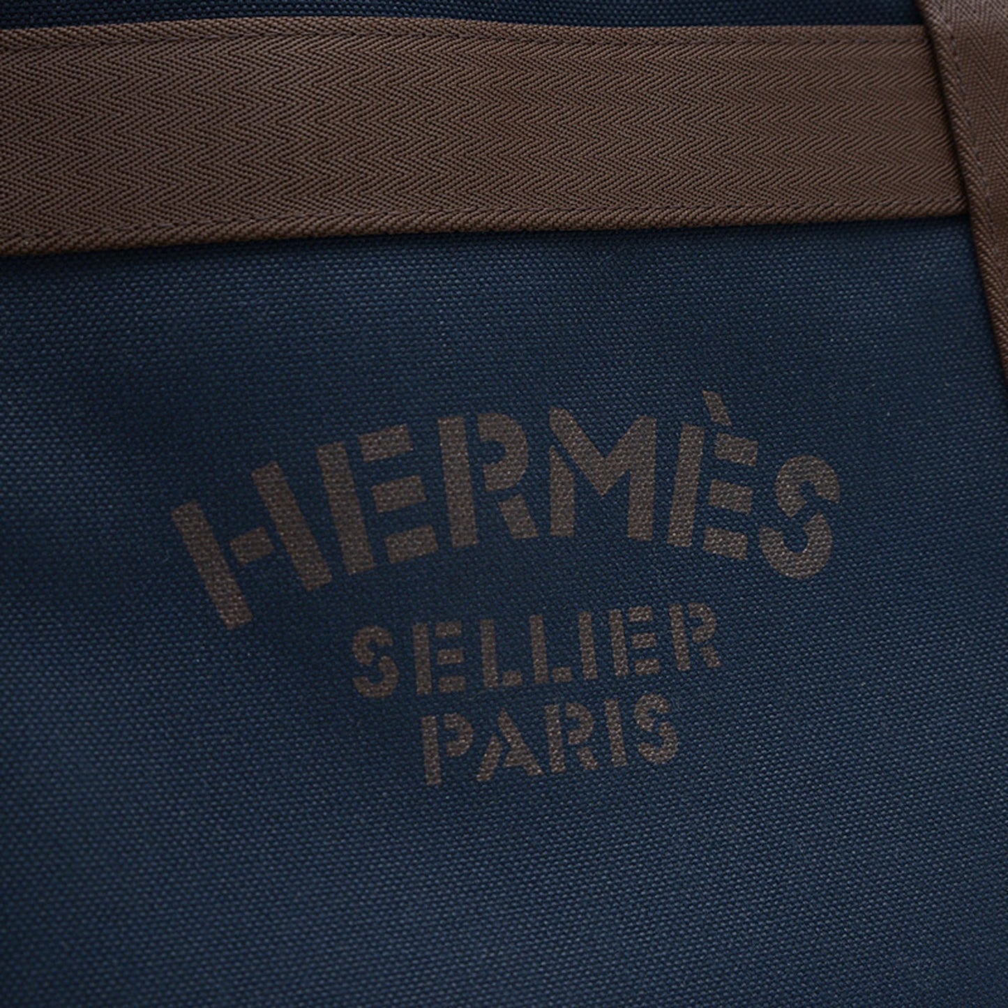 Hermes Navy Orange Canvas Polyamide Shoulder Bag ( )