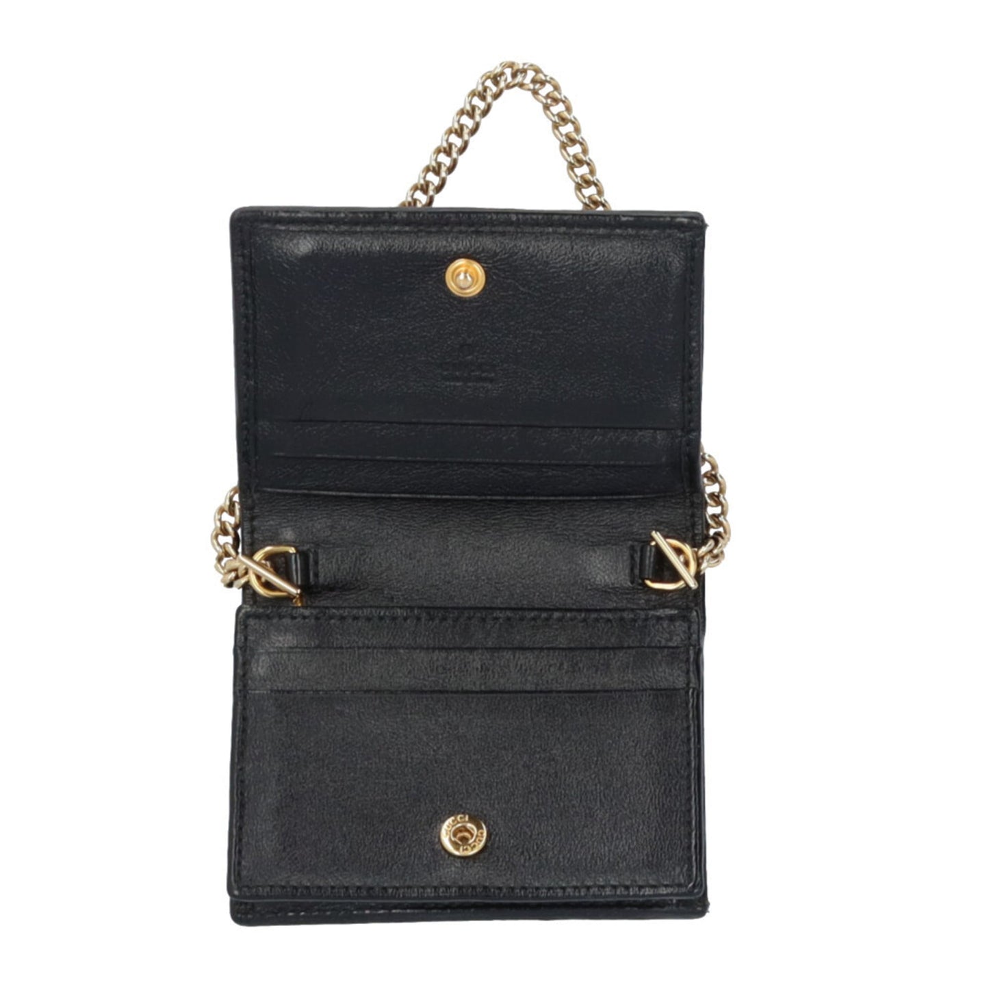 Gucci Black Leather Chain/Shoulder Wallet ( )