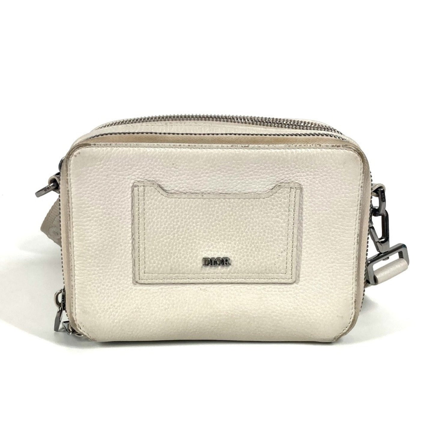Christian Dior Ivory Leather Shoulder Bag ()