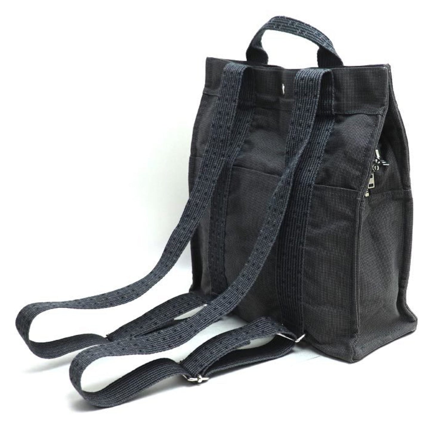 Hermes Gray Canvas Backpack ( )