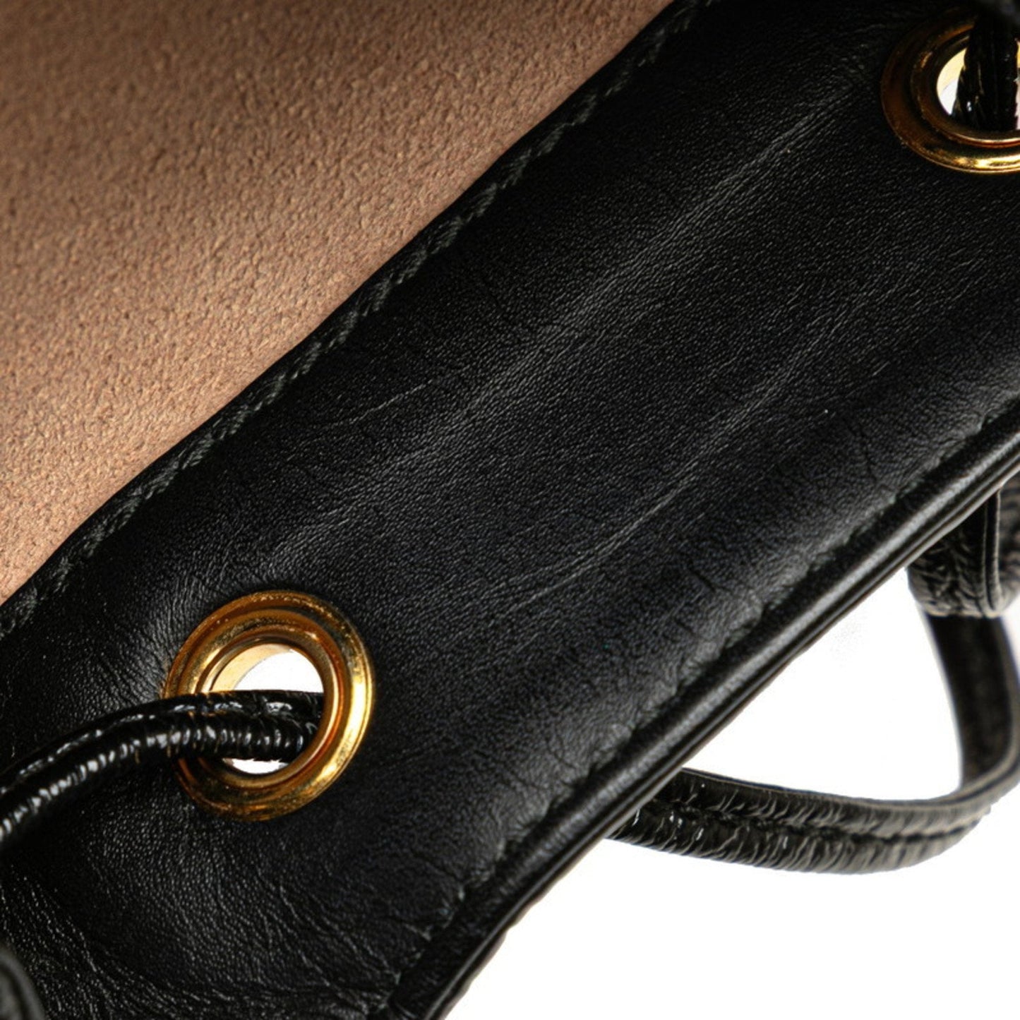 Gucci Black Red Color Suede Leather Shoulder Bag ( )