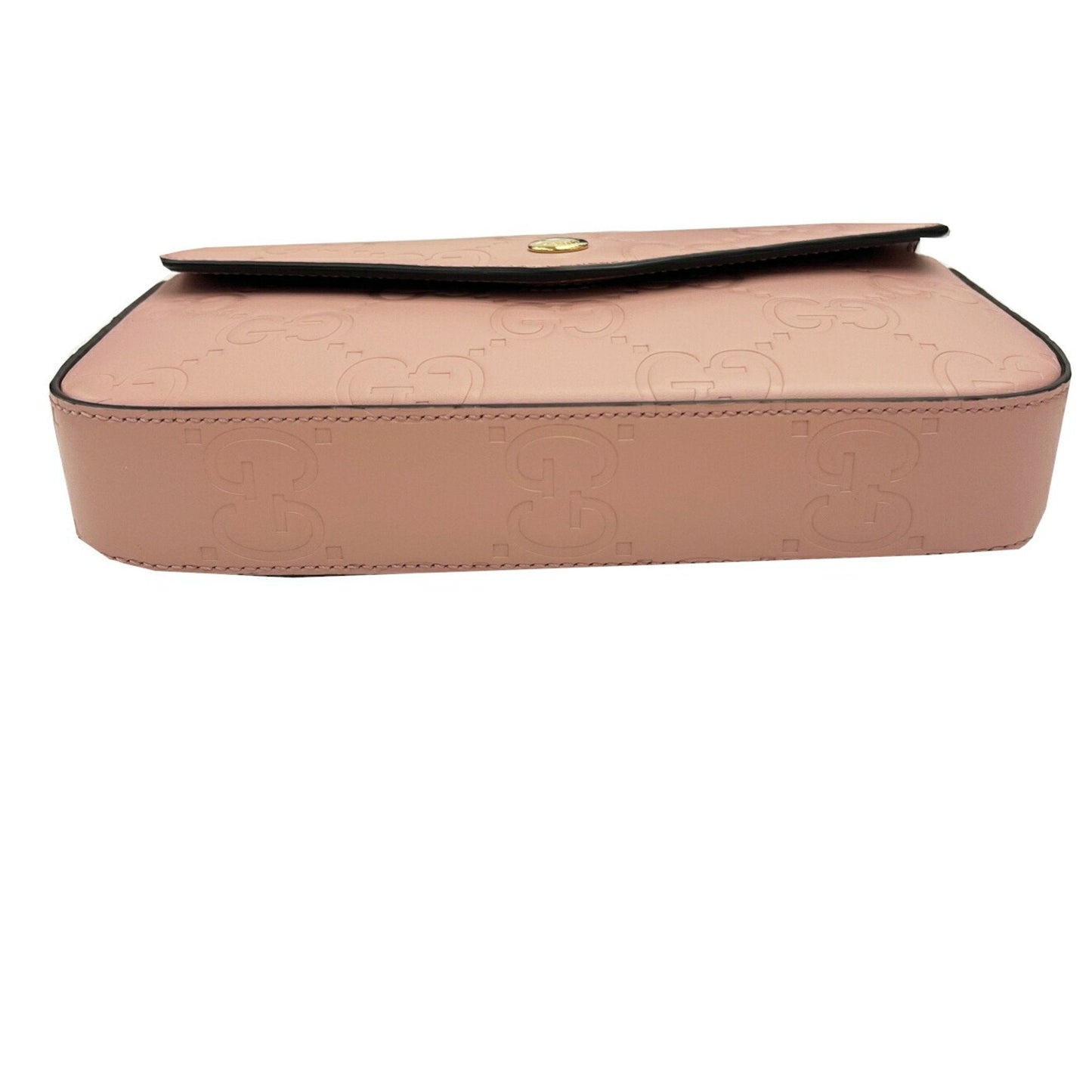 Gucci Pink Gg Leather Shoulder Bag ( )