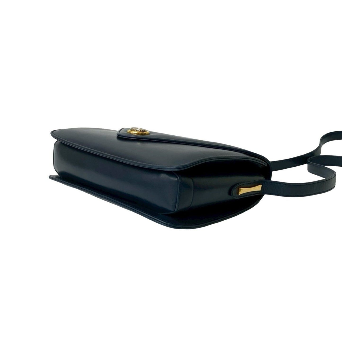 Gucci Navy Leather Pochette Shoulder Bag ( )