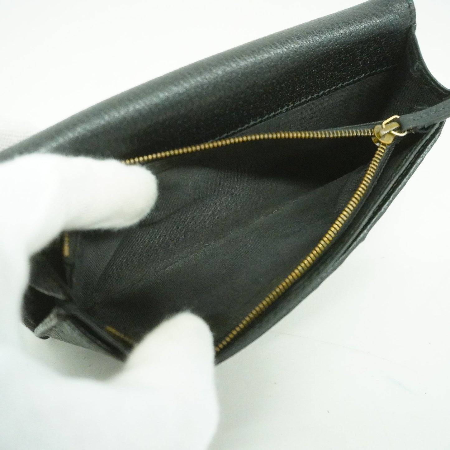 GUCCI Auth  GG Marmont 428740 Women's Leather Long Wallet [bi-fold] Black