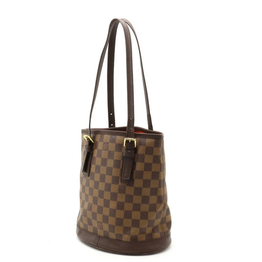 LOUIS VUITTON Damier Male bucket type shoulder bag tote pouch shortage