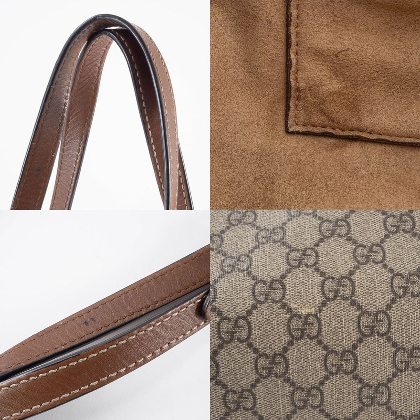 Gucci Beige Gg Supreme Leather Shoulder Bag ( )