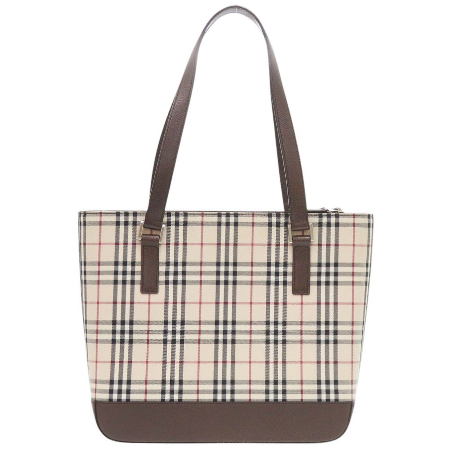 Burberry Beige Brown Canvas Handbag ( )