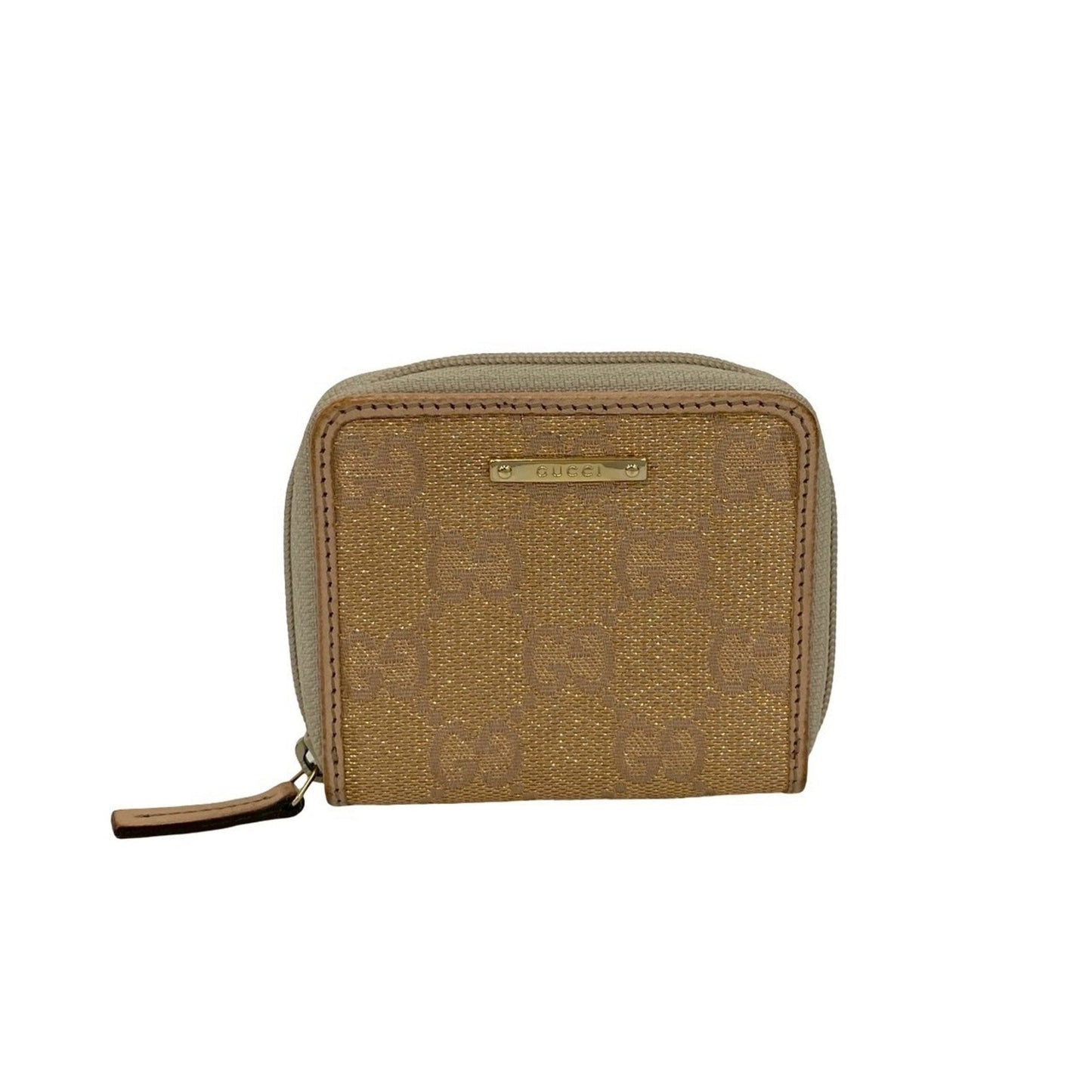 Gucci Pink Canvas Leather Coin Purse/Coin Case ( )