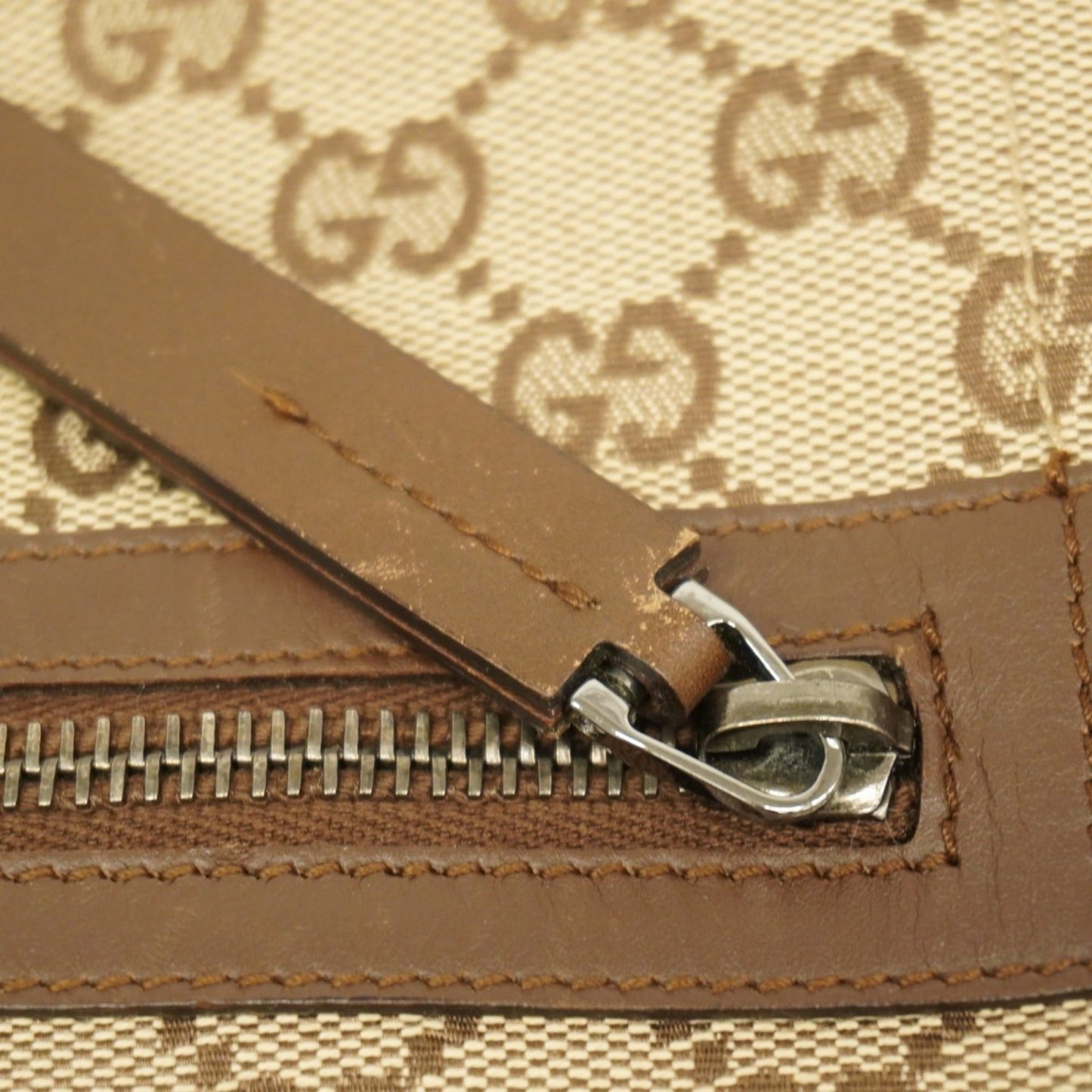 Gucci Brown Canvas Shoulder Bag ( )