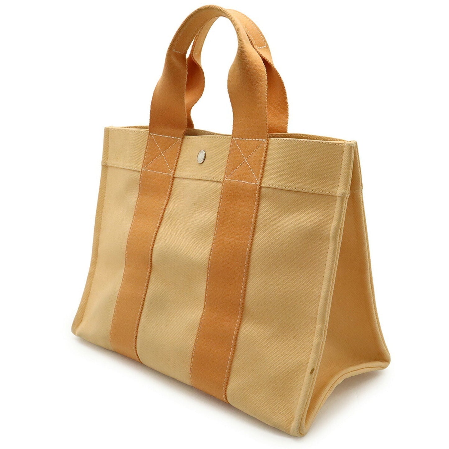 Hermes Orange Canvas Handbag Tote Bag ( )