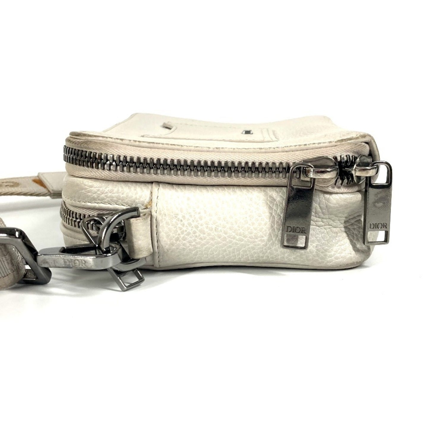 Christian Dior Ivory Leather Shoulder Bag ()
