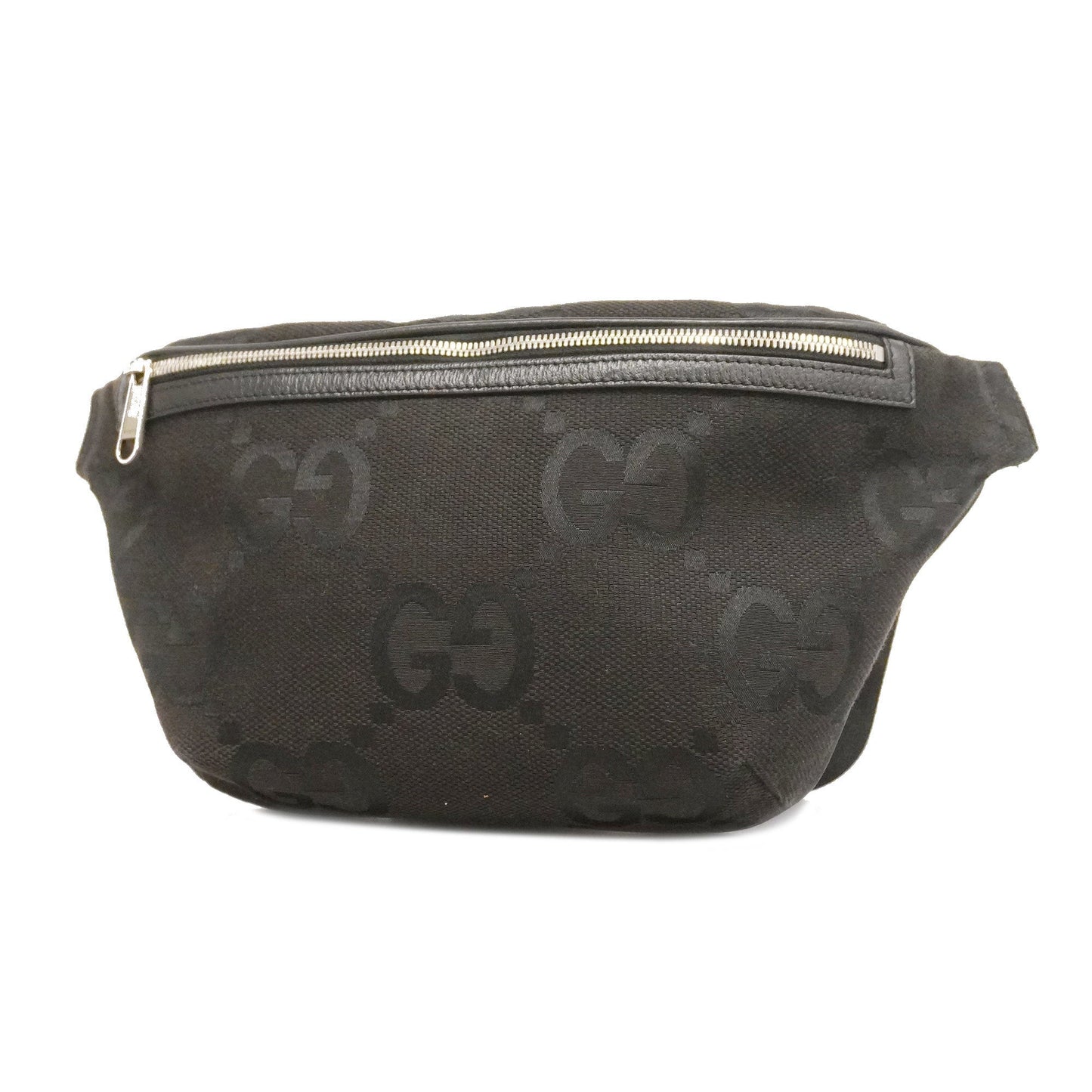 GUCCI Auth  Jumbo GG Jumbo GG 696031 Unisex Canvas Sling Bag Black
