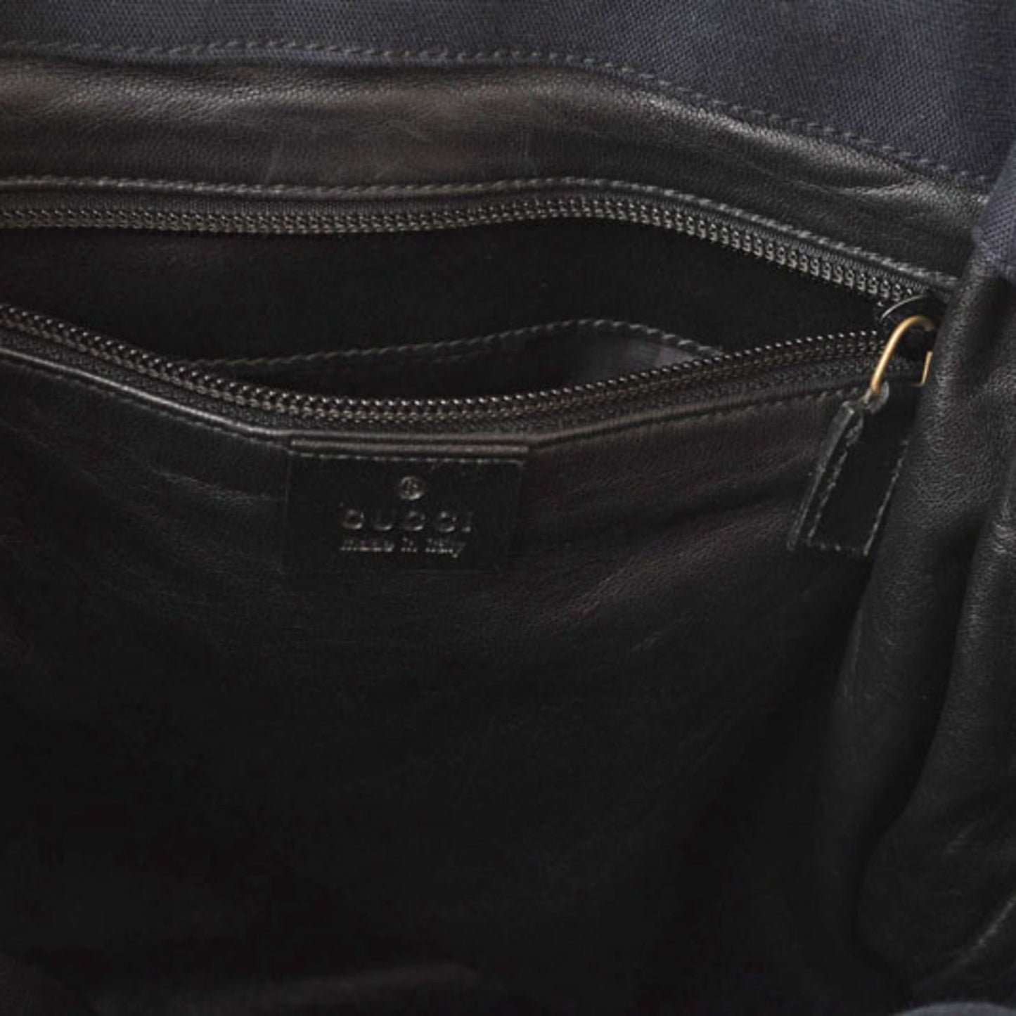 Gucci Black Cotton Canvas Shoulder Bag Sling Bag ( )