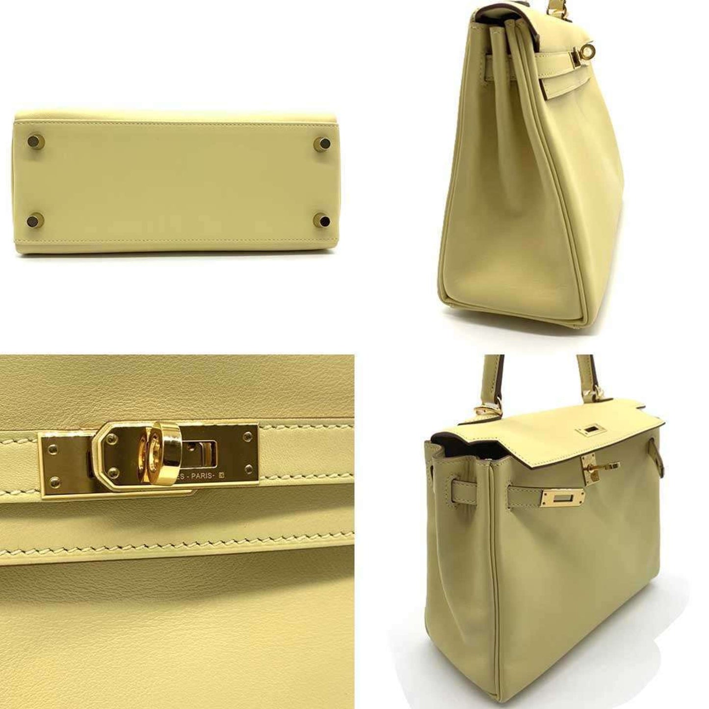 Hermes Kelly Gold Swift Leather Handbag ( )