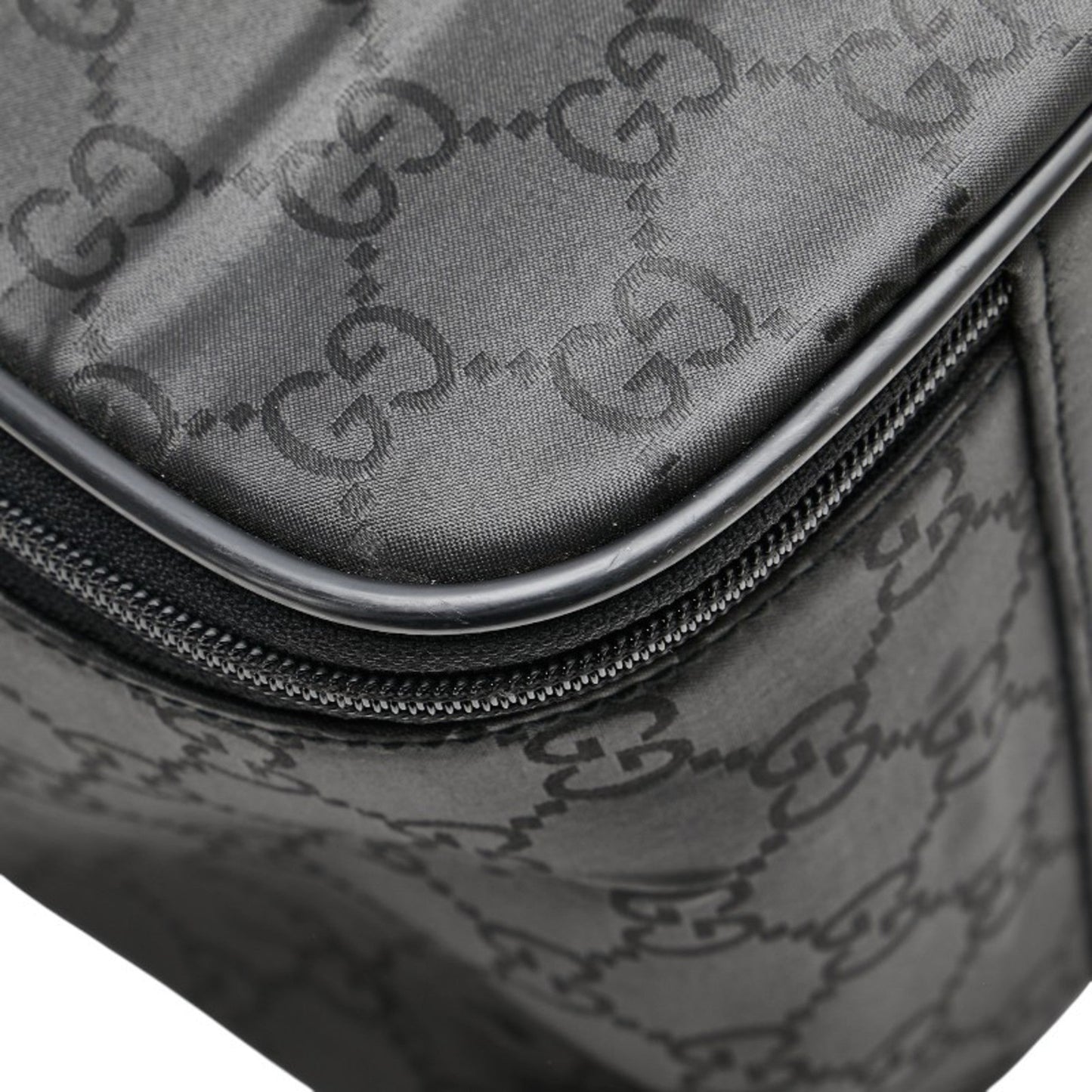 Gucci Black Nylon Leather Boston Bag ( )