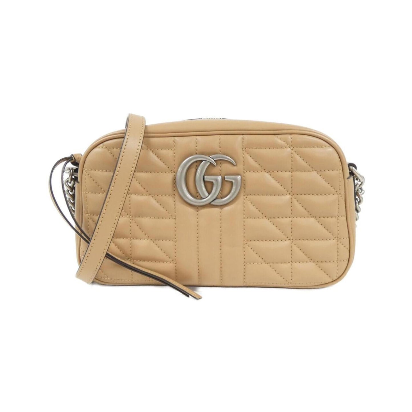 Gucci Gg Marmont Beige Leather Shoulder Bag ( )