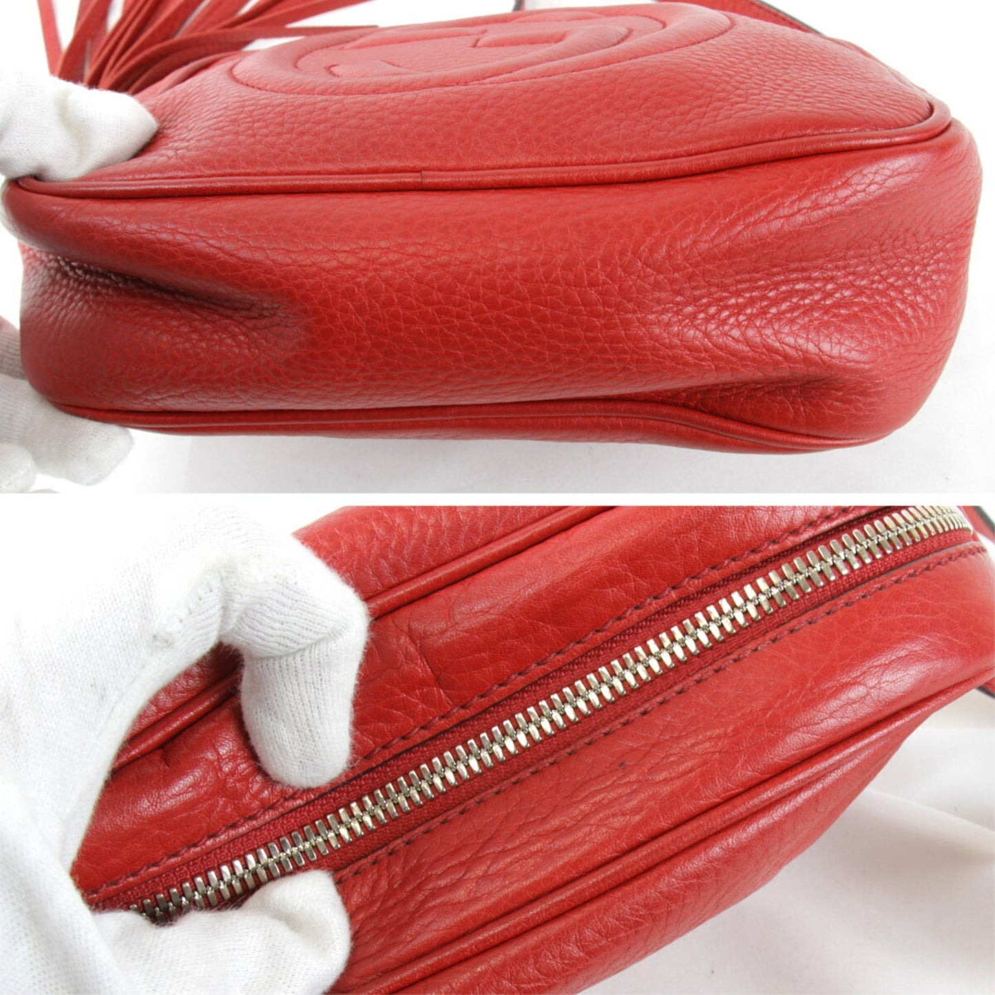 Gucci Red Color Leather Shoulder Bag ( )