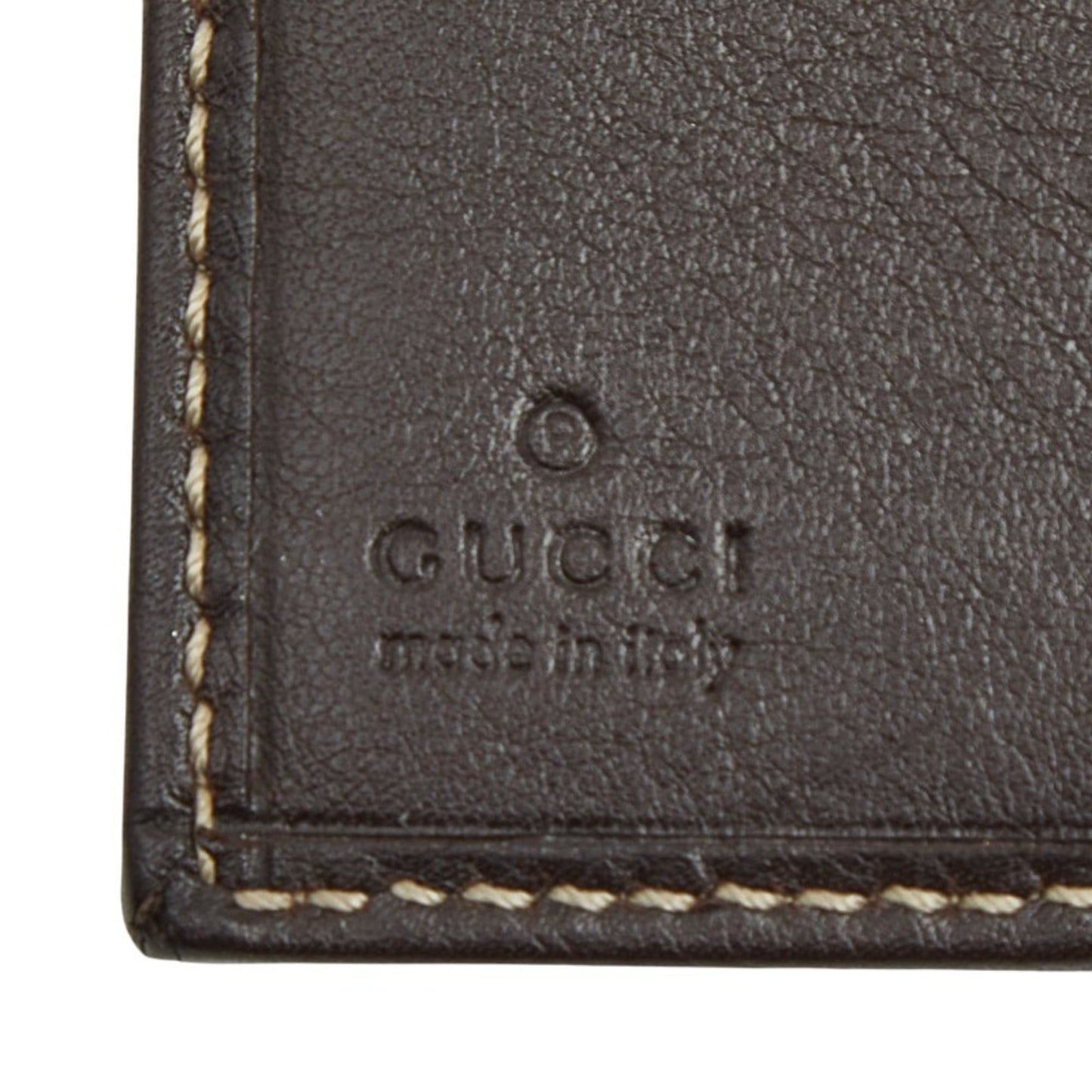 Gucci Beige Brown Canvas Leather Wallet (Bi-Fold) ( )