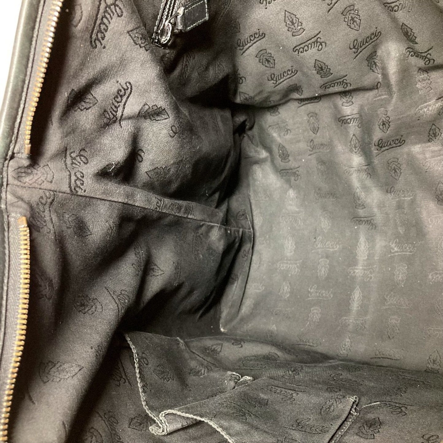 Gucci Gg ImprimÃ© Black Leather Gg ImprimÃ© Boston Bag Shoulder Bag Tote Bag ( )