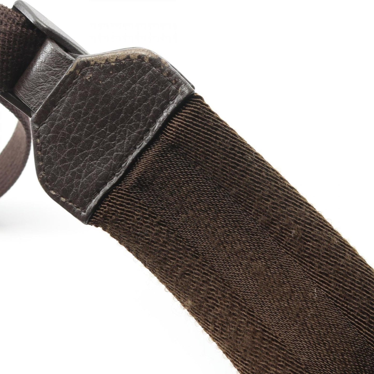 Gucci Beige Brown Canvas Leather Backpack ( )