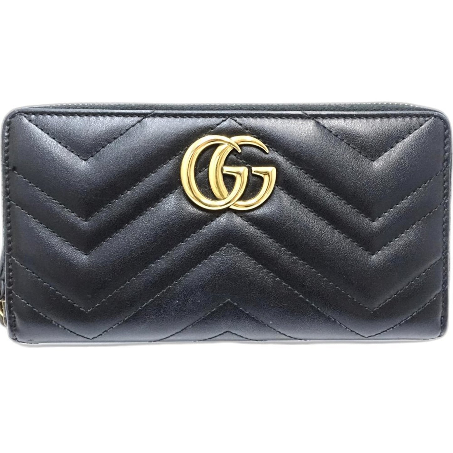 Gucci Black Leather Long Wallet (Bi-Fold) ( )