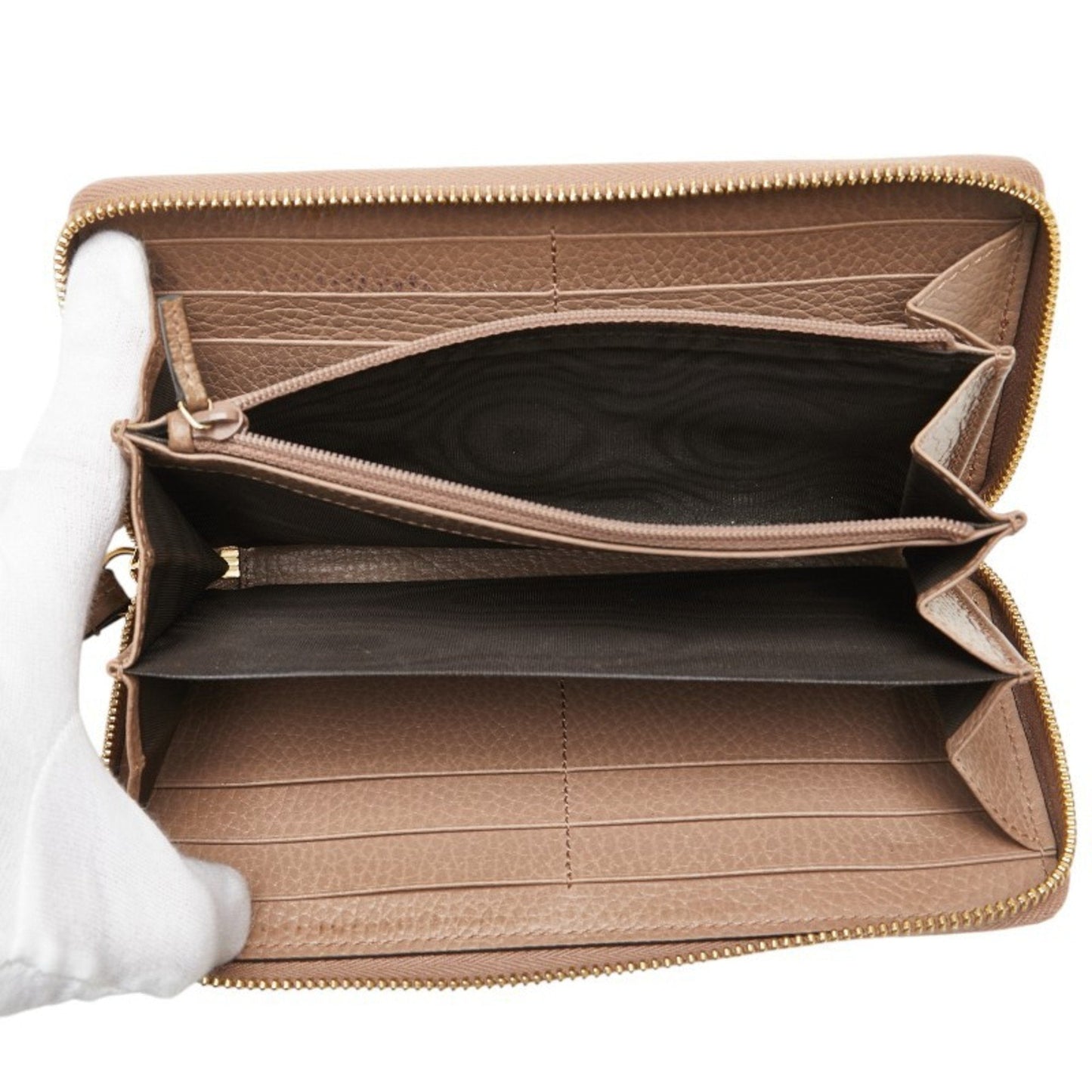 Gucci Beige Pvc Leather Long Wallet (Bi-Fold) ( )