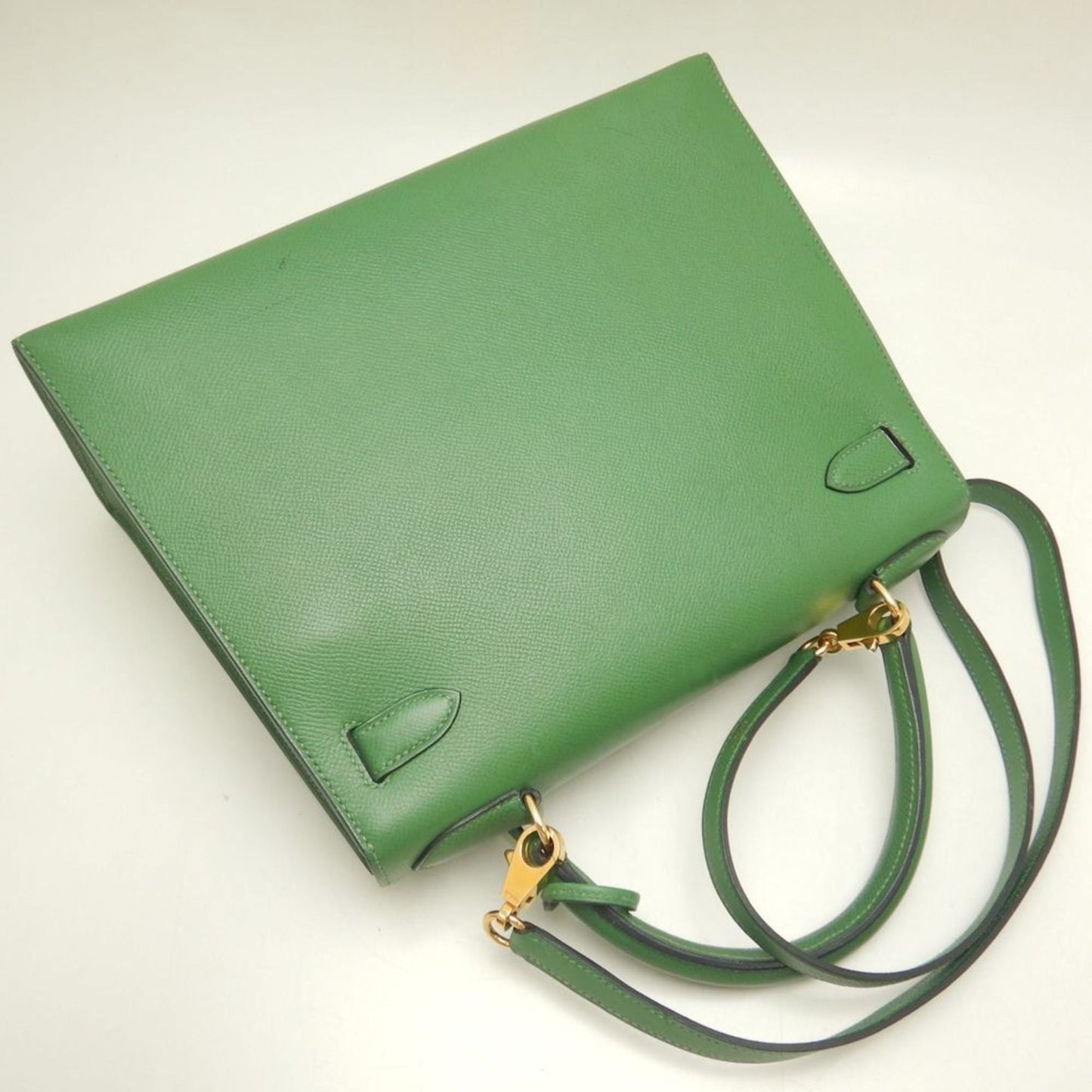 Hermes Green Courchevel Leather Handbag ( )