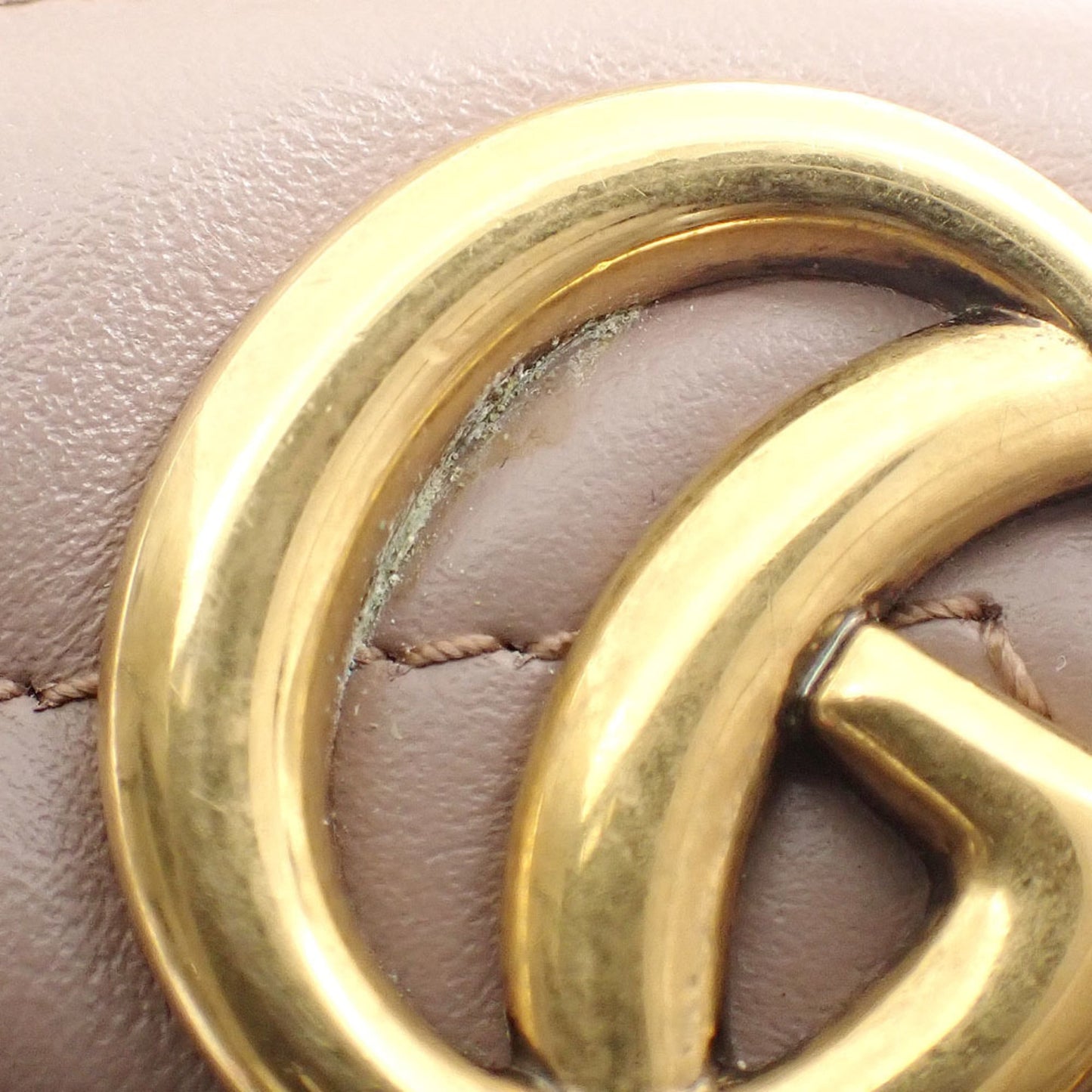 Gucci Beige Quilting Leather Shoulder Bag ( )