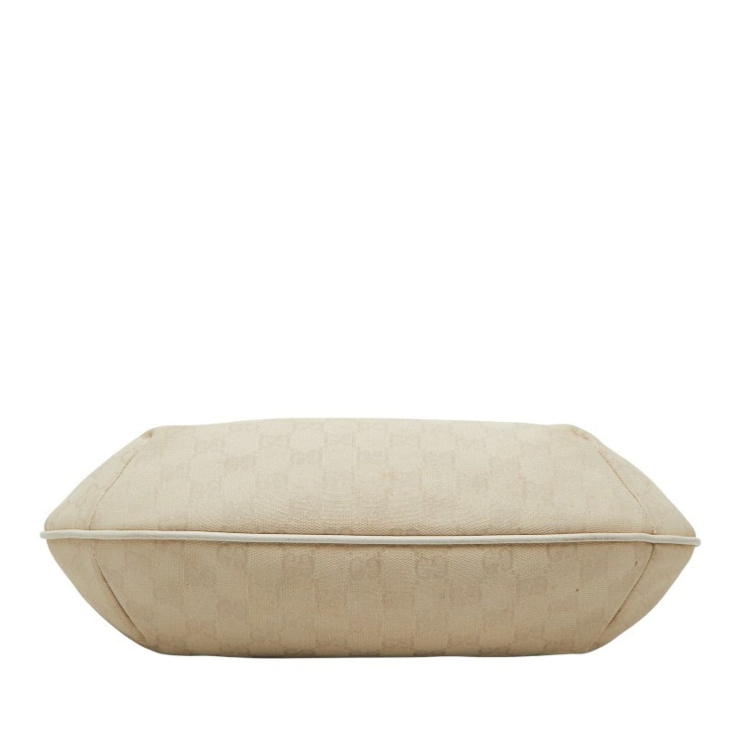 Gucci Gg Canvas Beige White Canvas Leather Shoulder Bag ( )