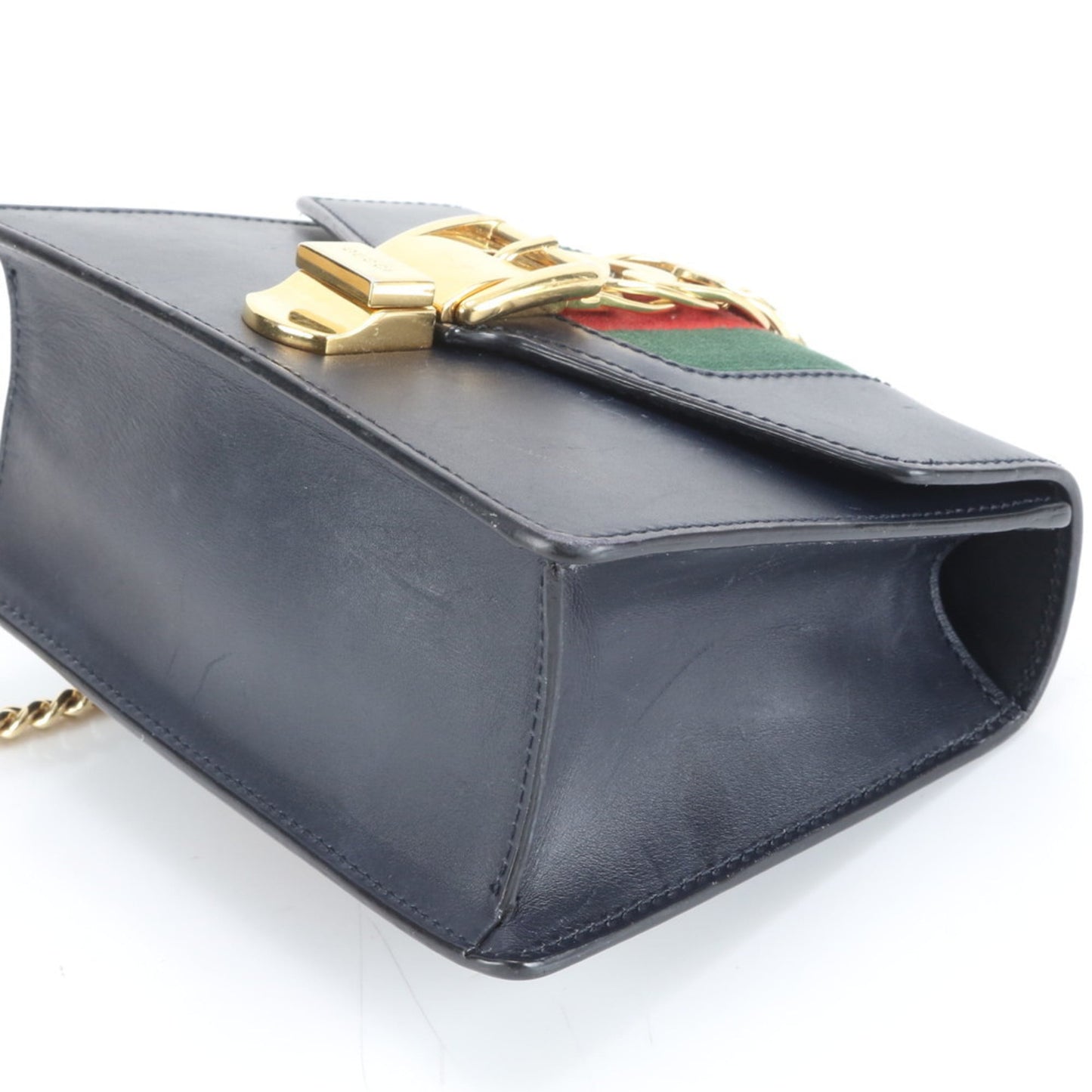 Gucci Navy Leather Shoulder Bag ( )