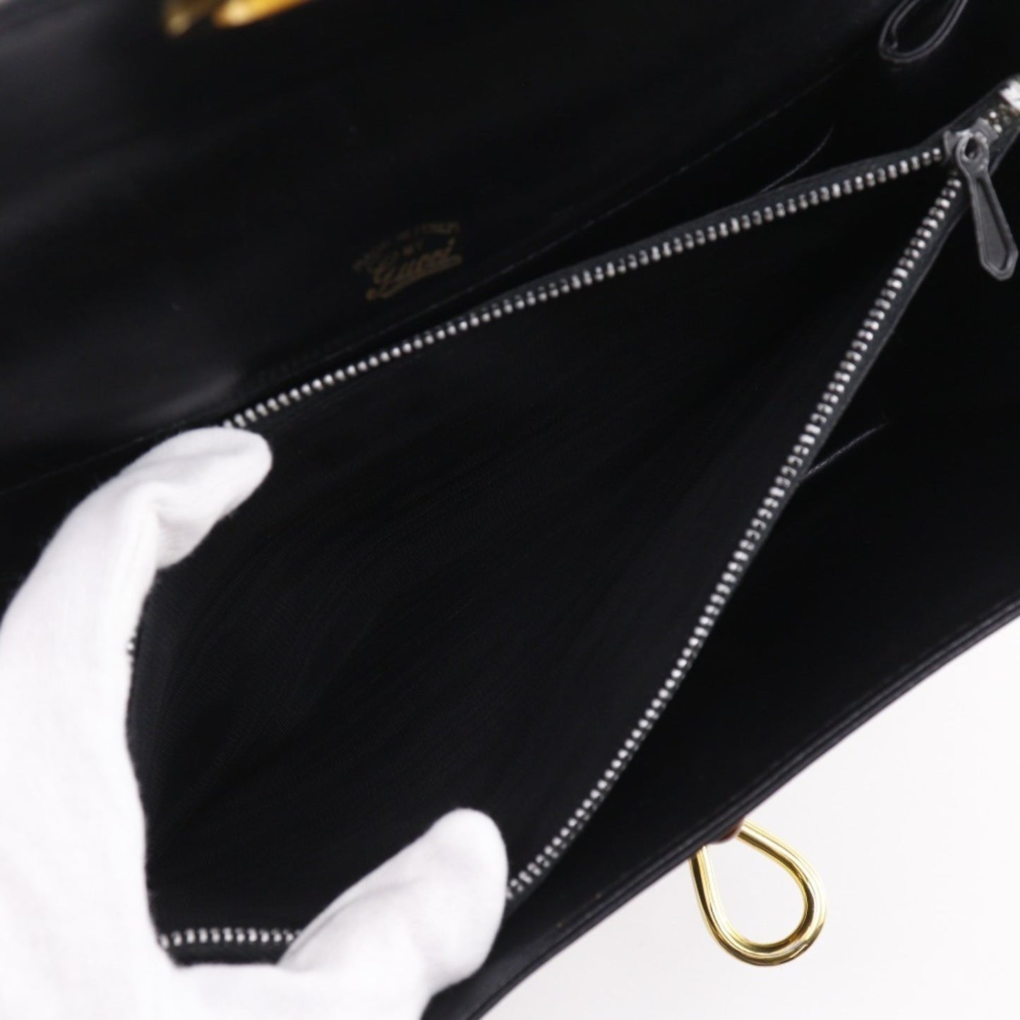 Gucci Black Leather Shoulder Bag ( )
