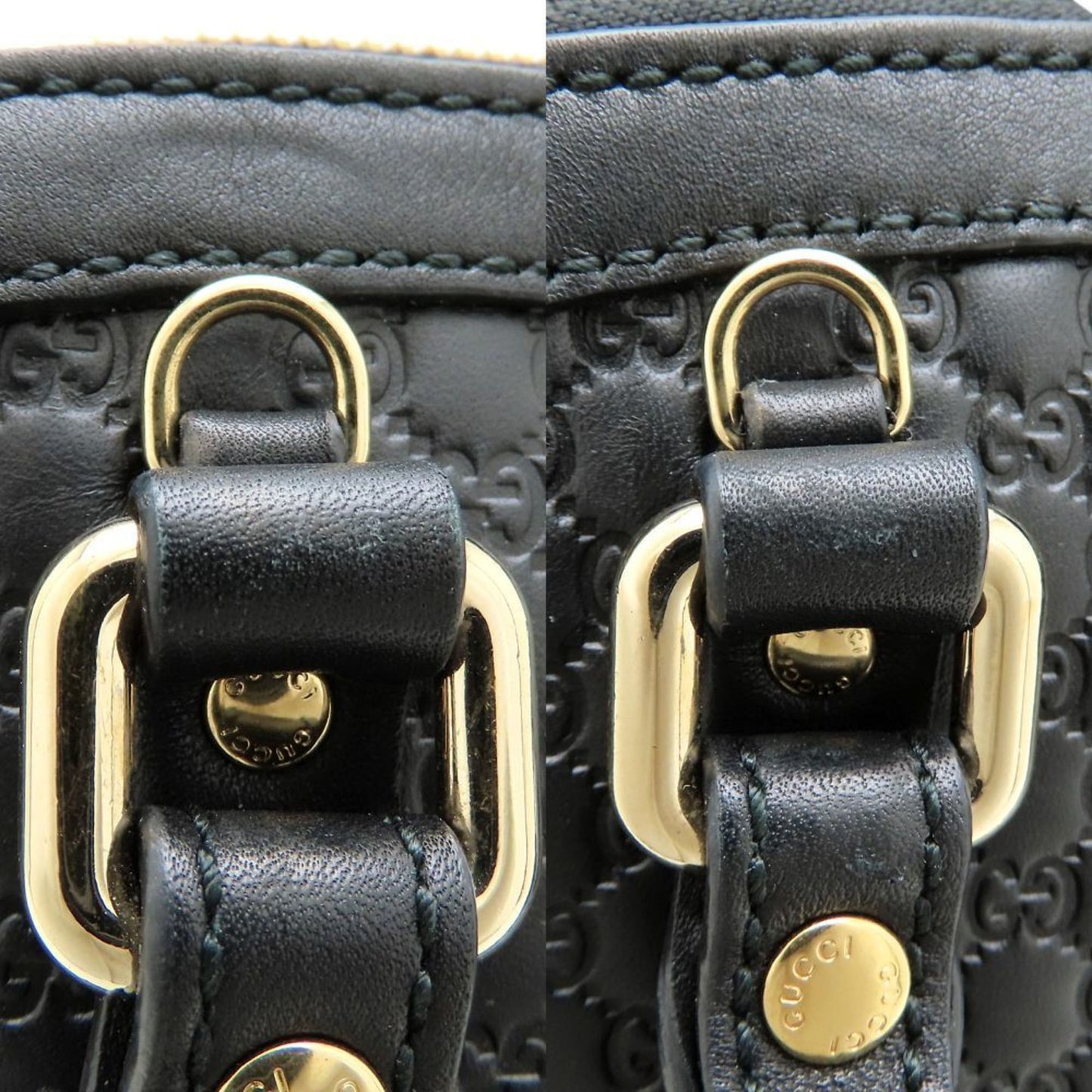 Gucci Black Leather Handbag ( )