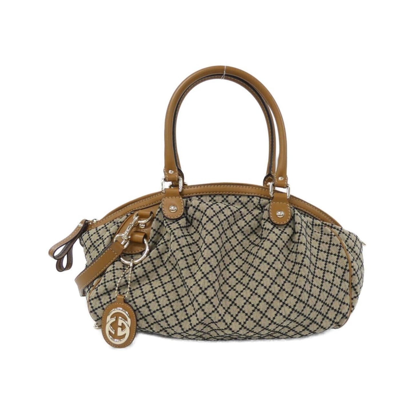Gucci Leather Canvas Shoulder Bag