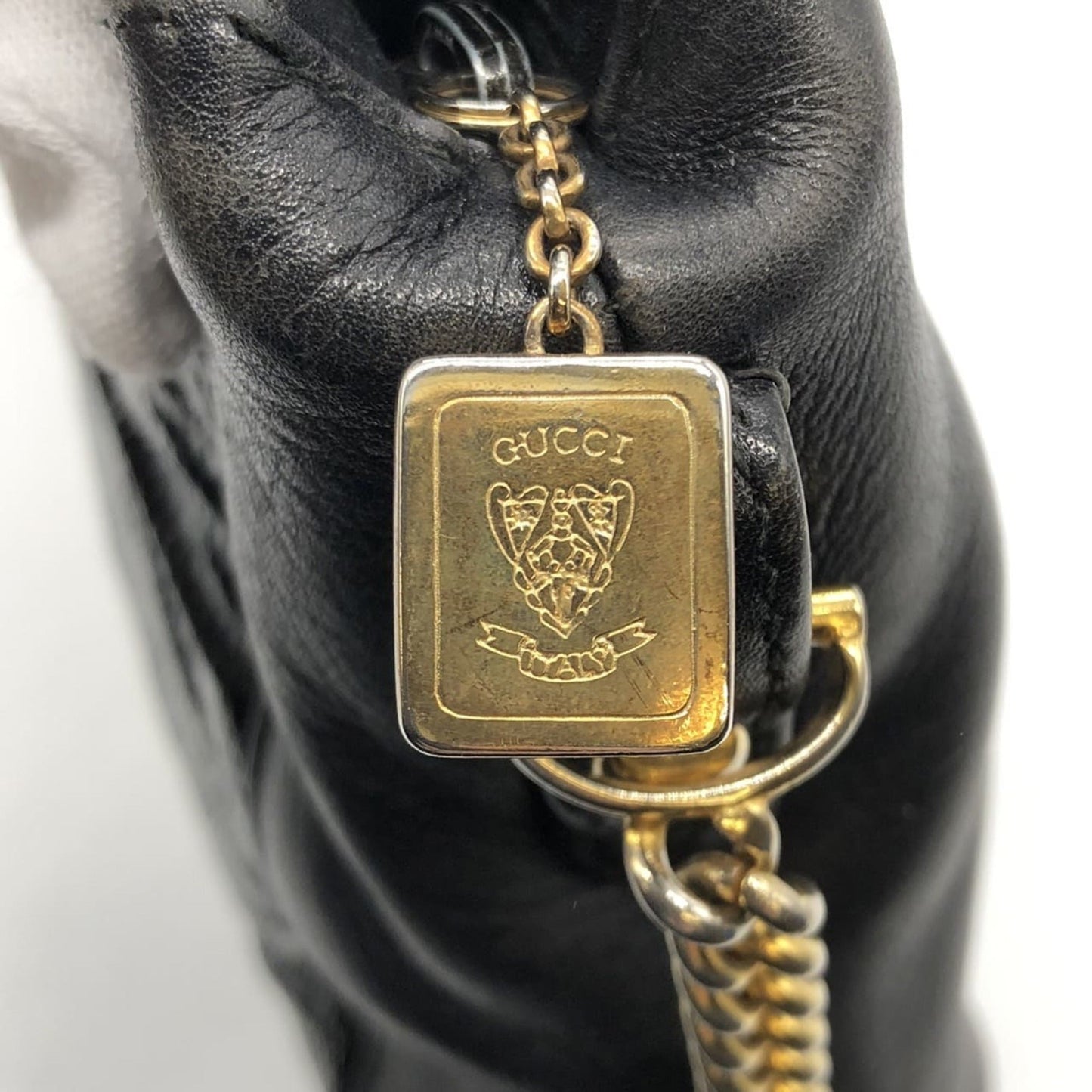 Gucci Black Leather Shoulder Bag ( )