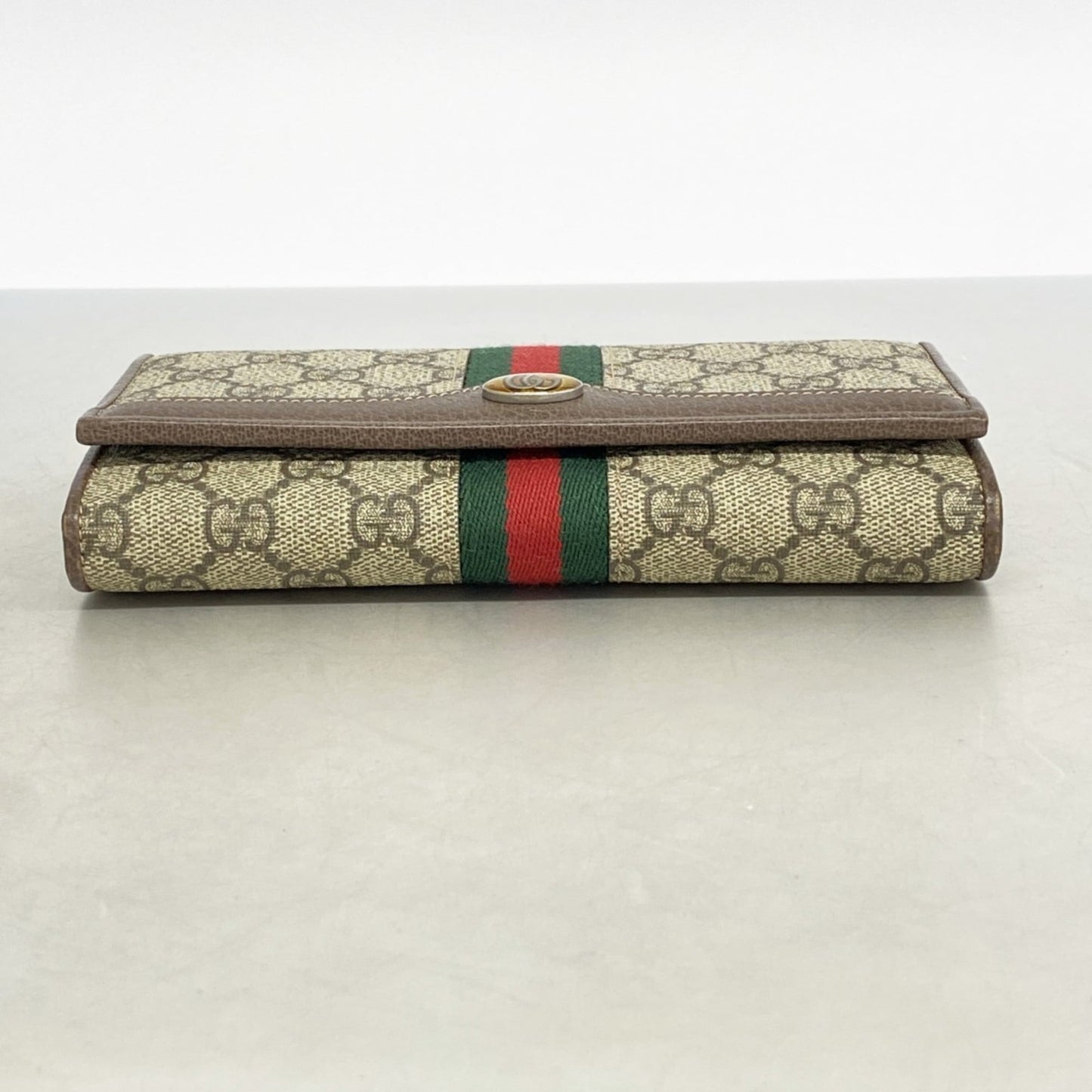 Gucci Brown Pvc Leather Chain/Shoulder Wallet ( )