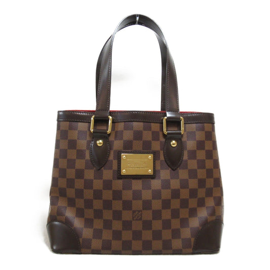 LOUIS VUITTON Hamstead PM Tote Bag Brown Ebene Damier PVC coated canvas N51205