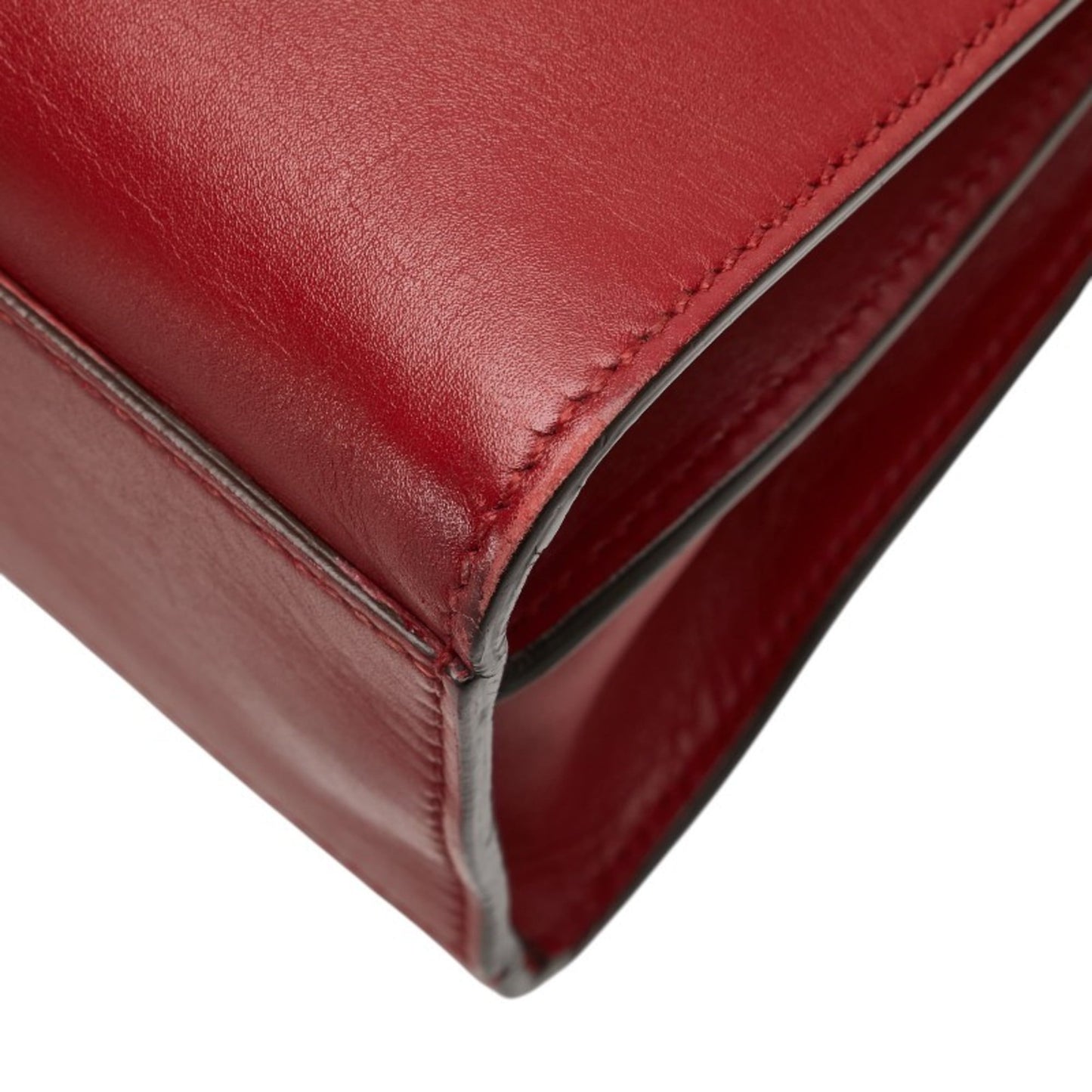 Gucci Red Color Leather Handbag Shoulder Bag ( )