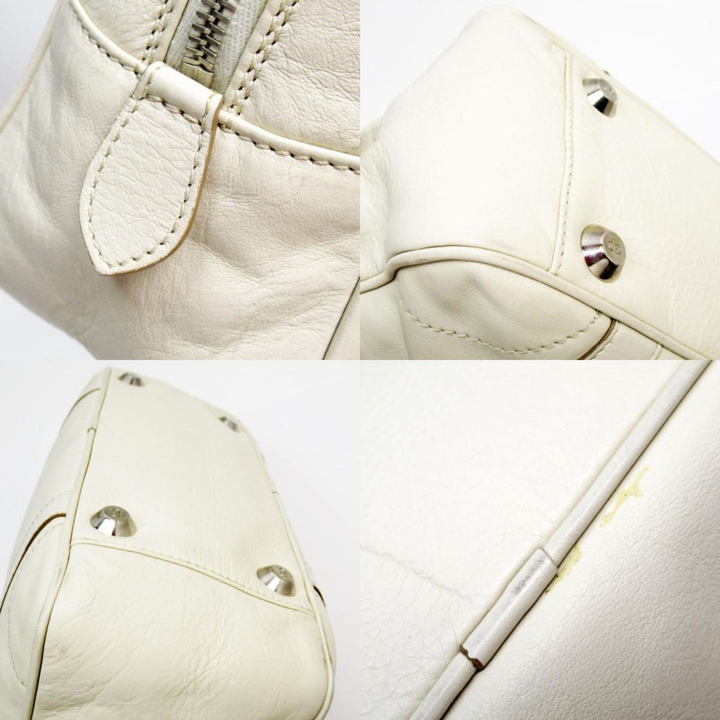 Christian Dior Ivory Leather Handbag ()