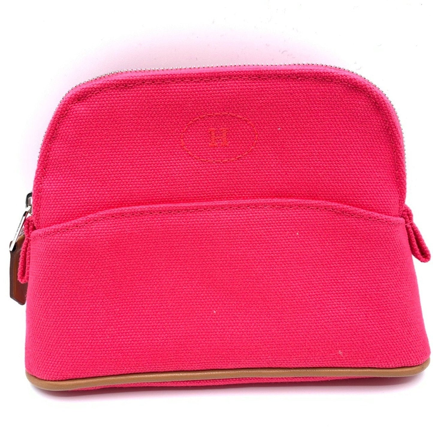 Hermes Pink Canvas Pouch ( )