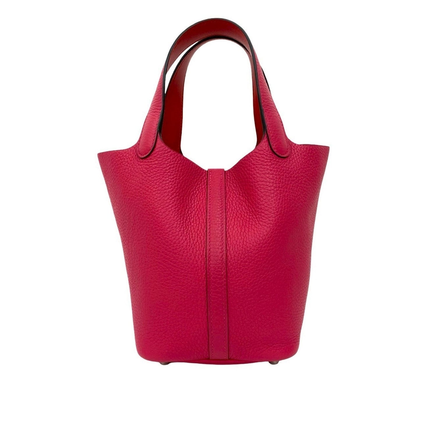 Hermes Pink Taurillon Clemence Leather Handbag Tote Bag ( )
