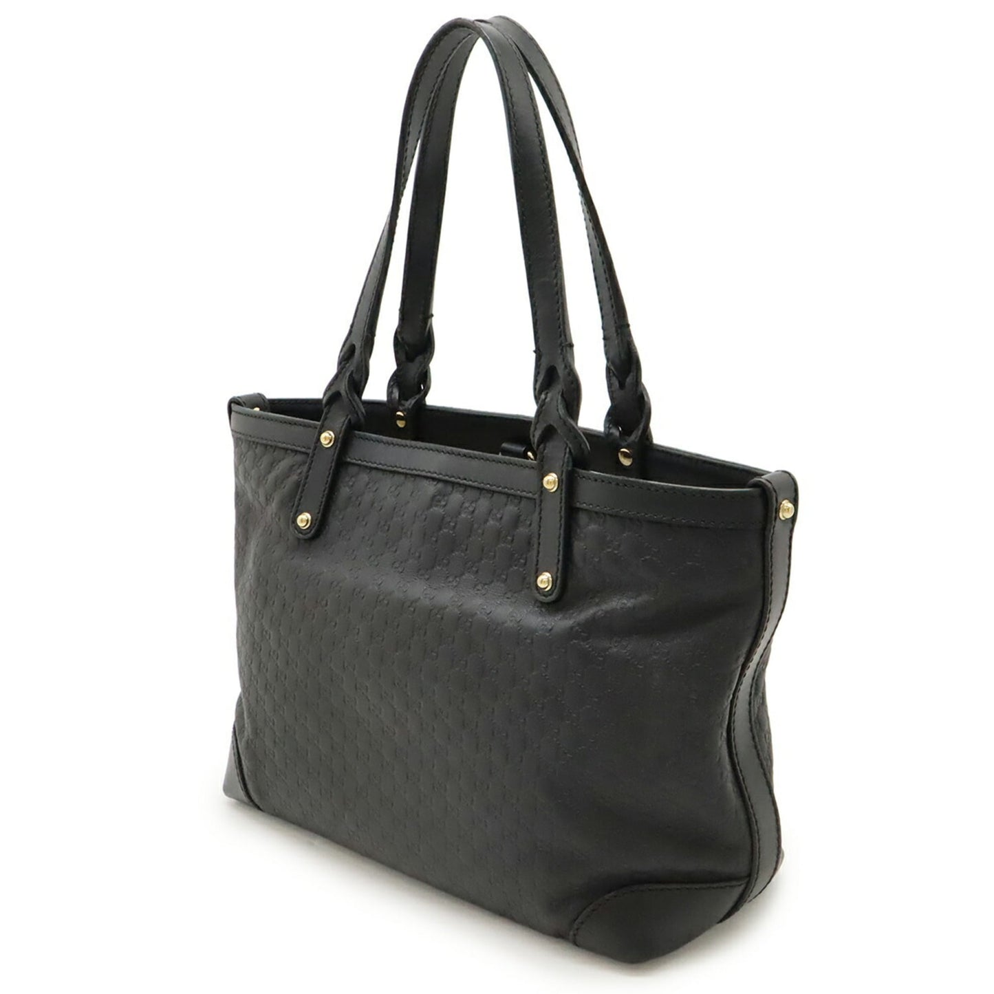 Gucci Black Leather Handbag Tote Bag ( )