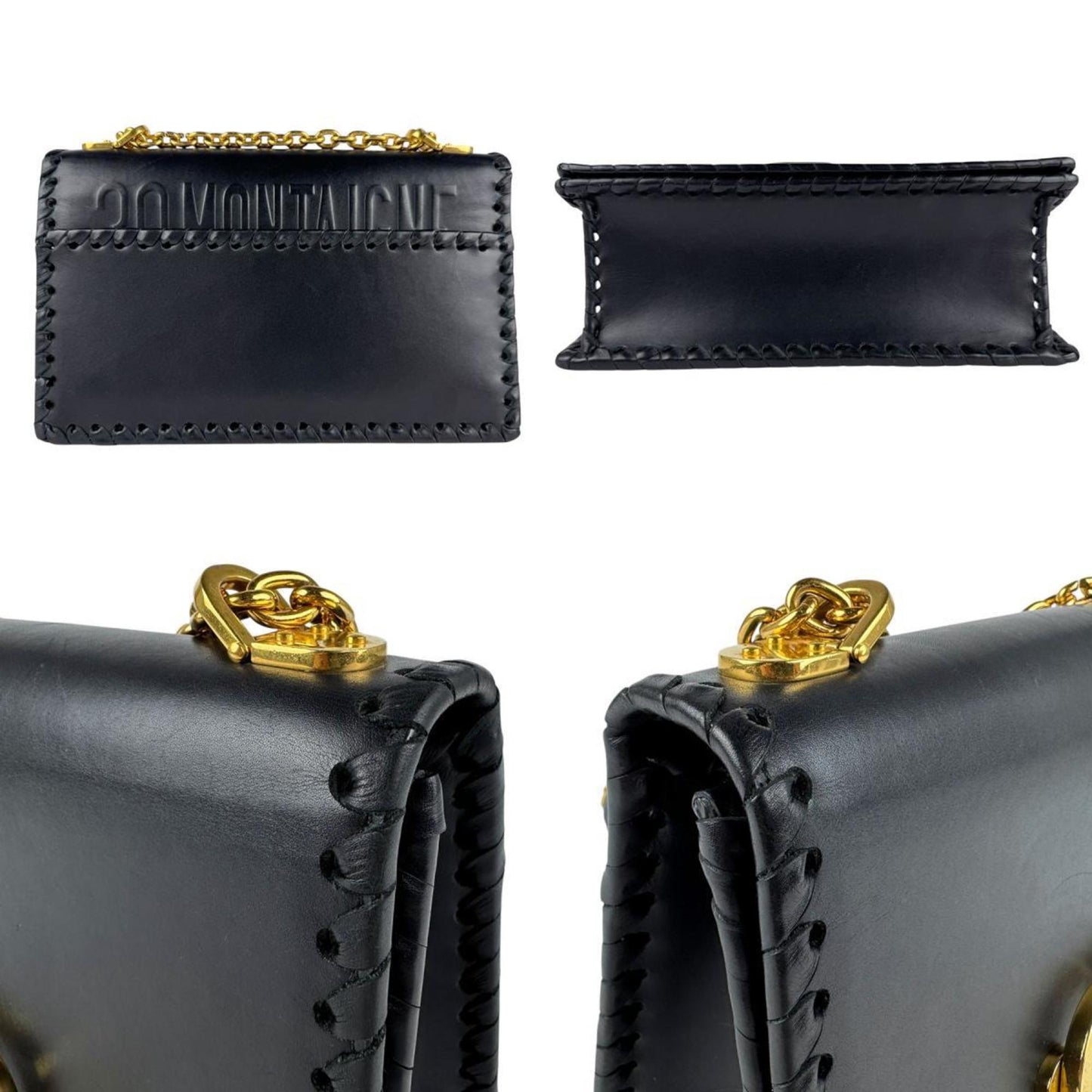 Christian Dior Black Leather Shoulder Bag ()