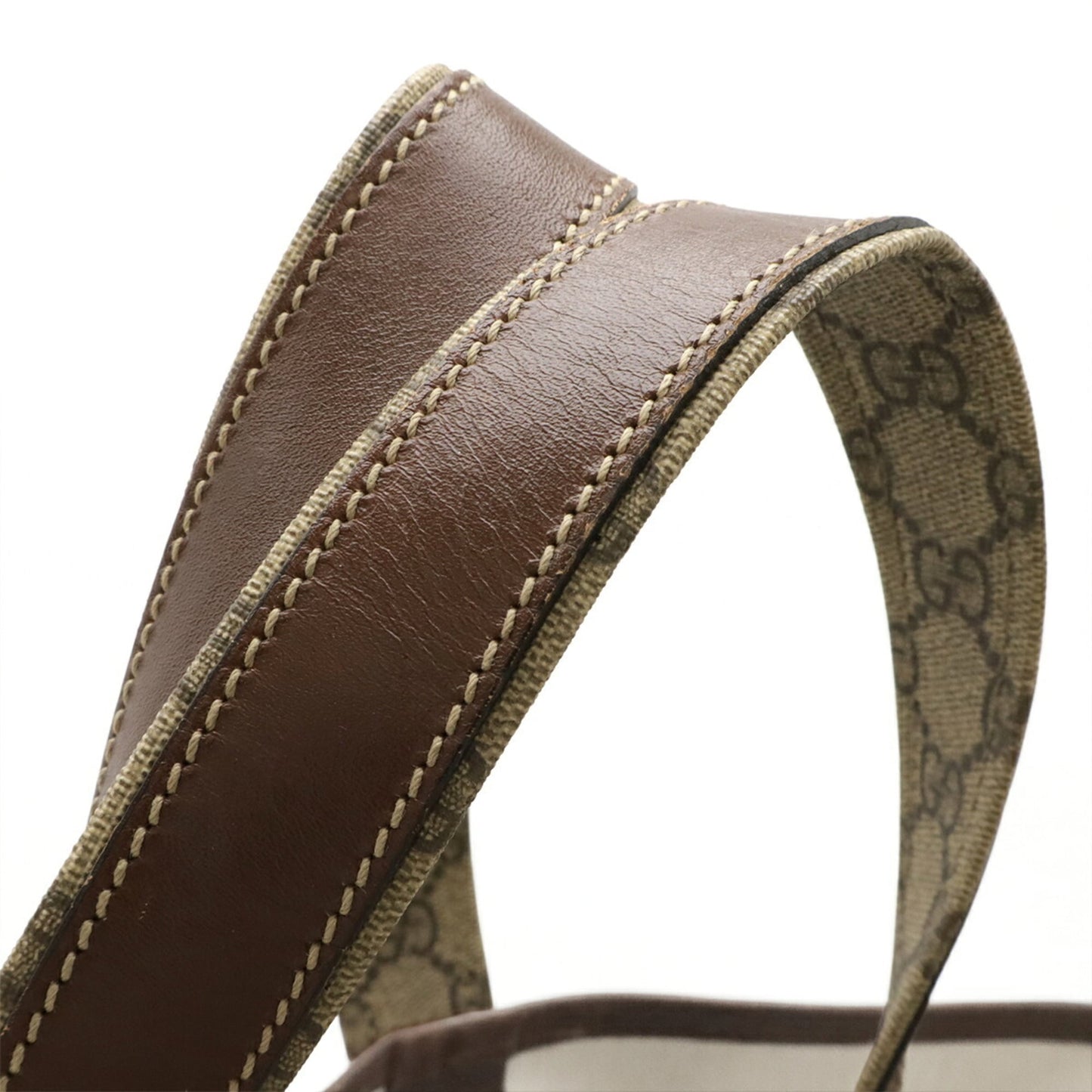 Gucci Gg Plus Beige Brown Khaki Gg Supreme Leather Shoulder Bag Tote Bag ( )
