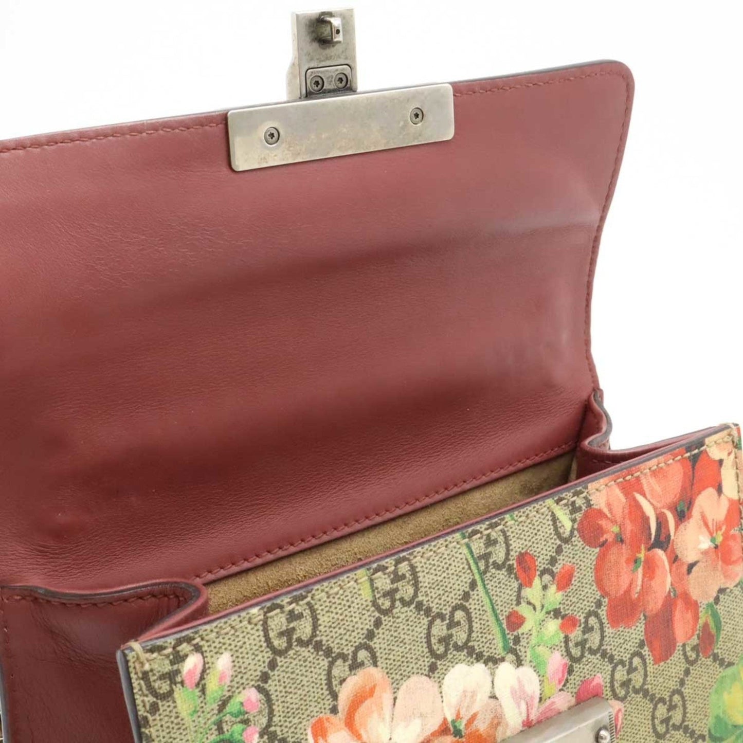 Gucci Gg Blooms Beige Multi-Color Pink Pvc Leather Shoulder Bag ( )