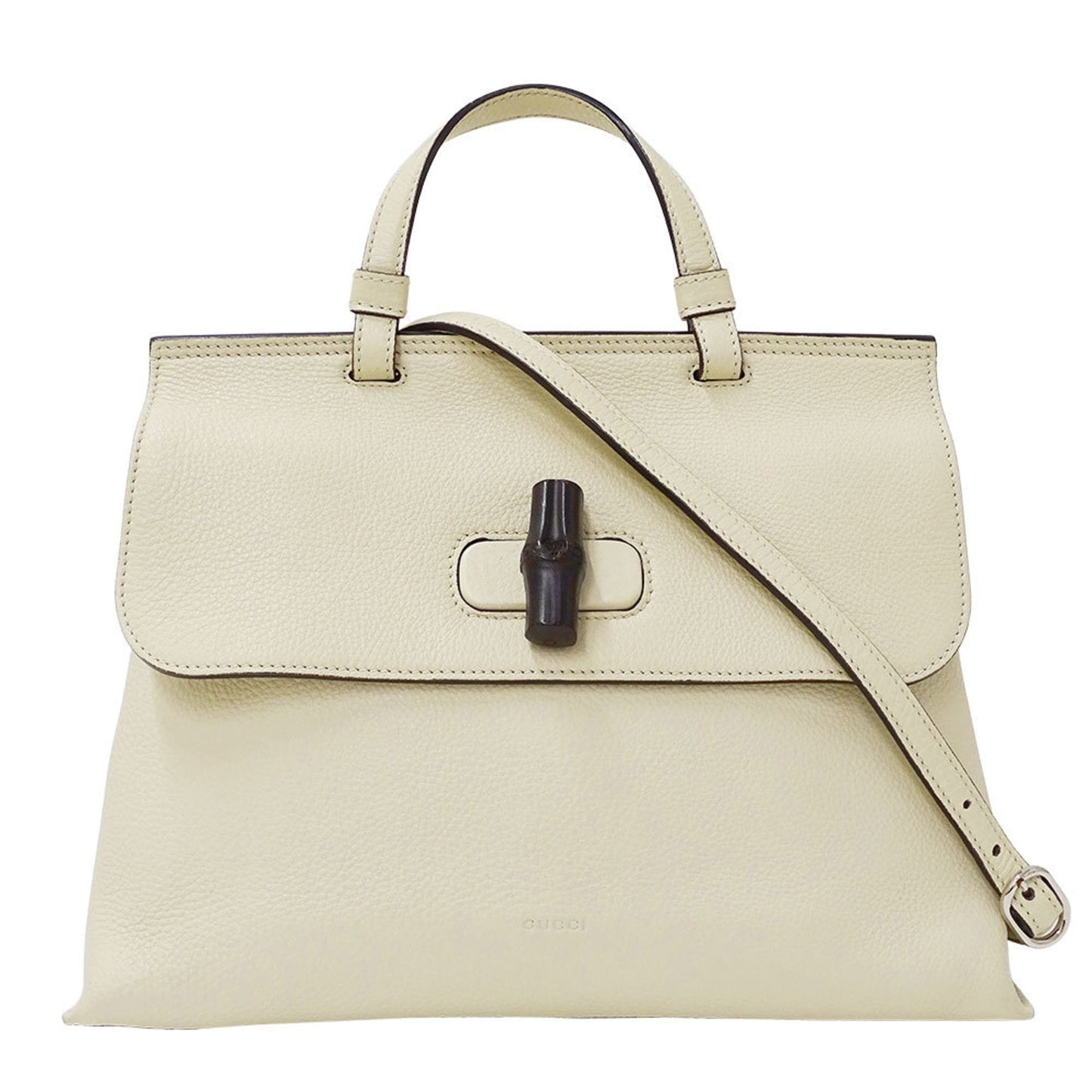 Gucci Ivory Leather Handbag Shoulder Bag ( )