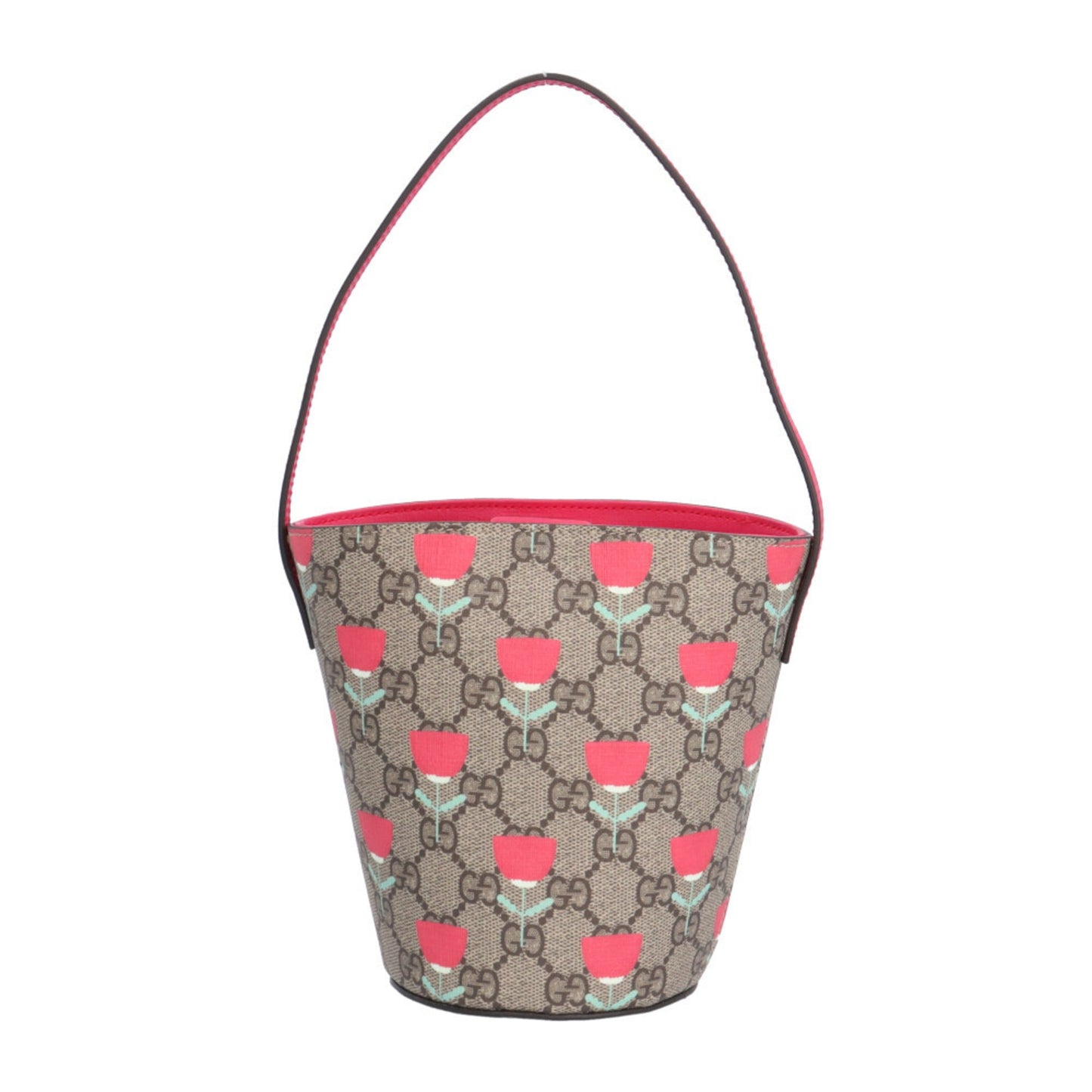 Gucci Beige Pink Gg Supreme Canvas Handbag ( )