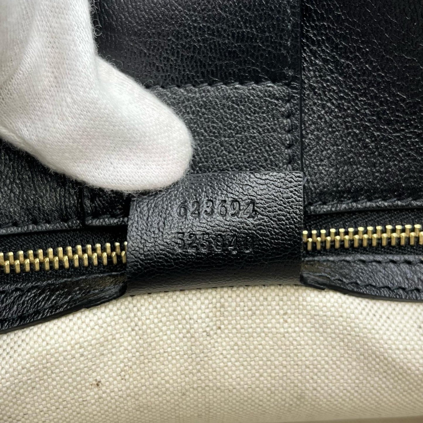 Gucci Black Leather Tote Bag ( )