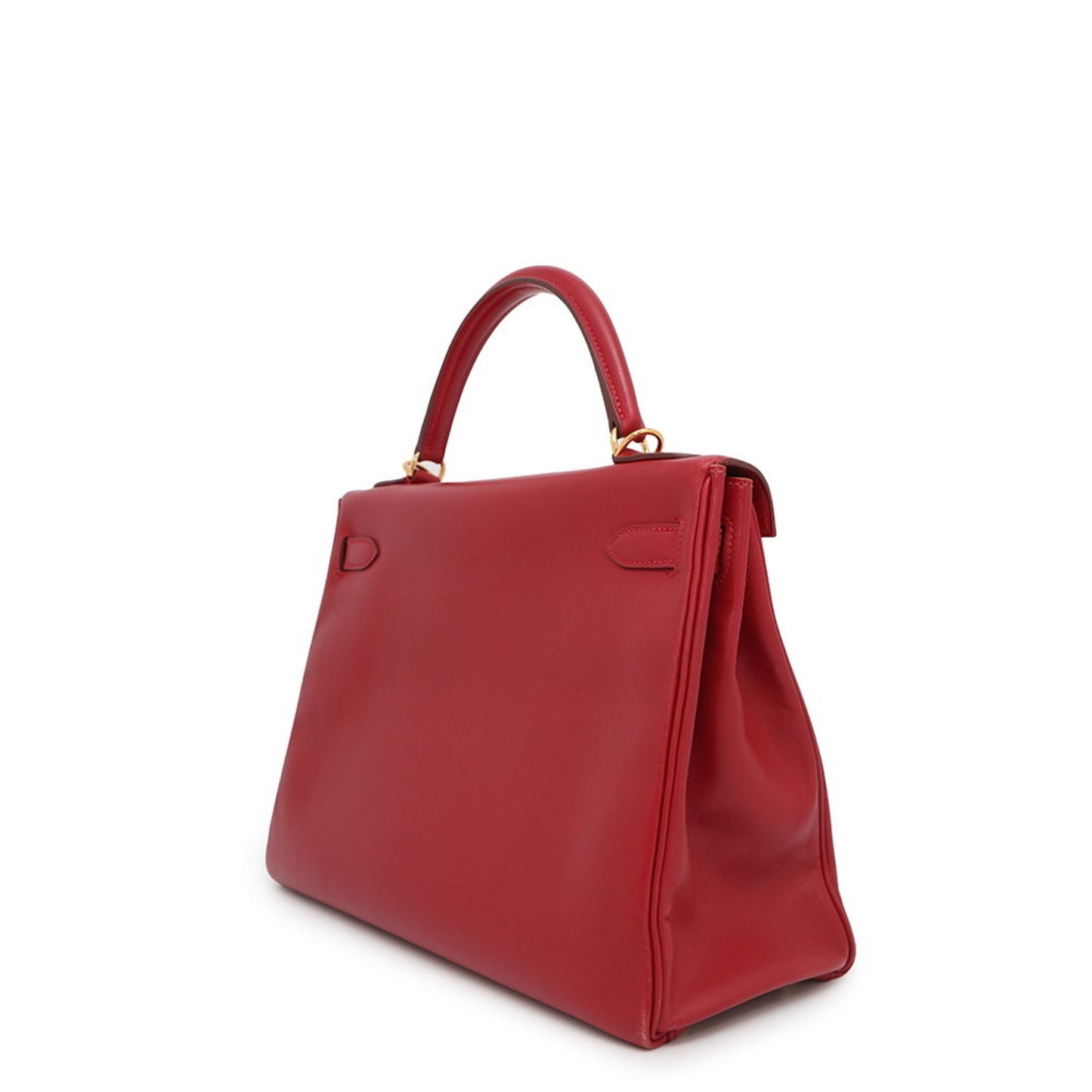 Hermes Kelly Rouge Vif Box Calf Leather Handbag ( )