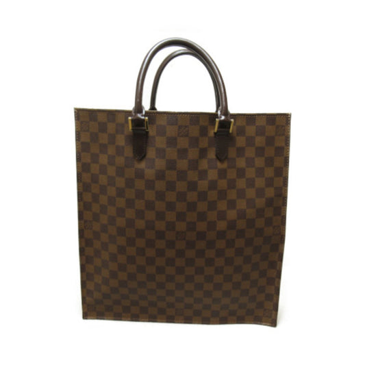 LOUIS VUITTON Sac Plat Brown Ebene Damier PVC coated canvas Handbag