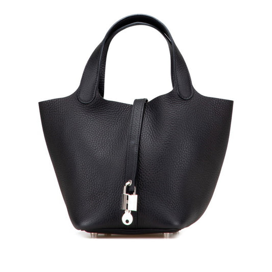 Hermes Picotin Black Togo Leather Handbag ( )